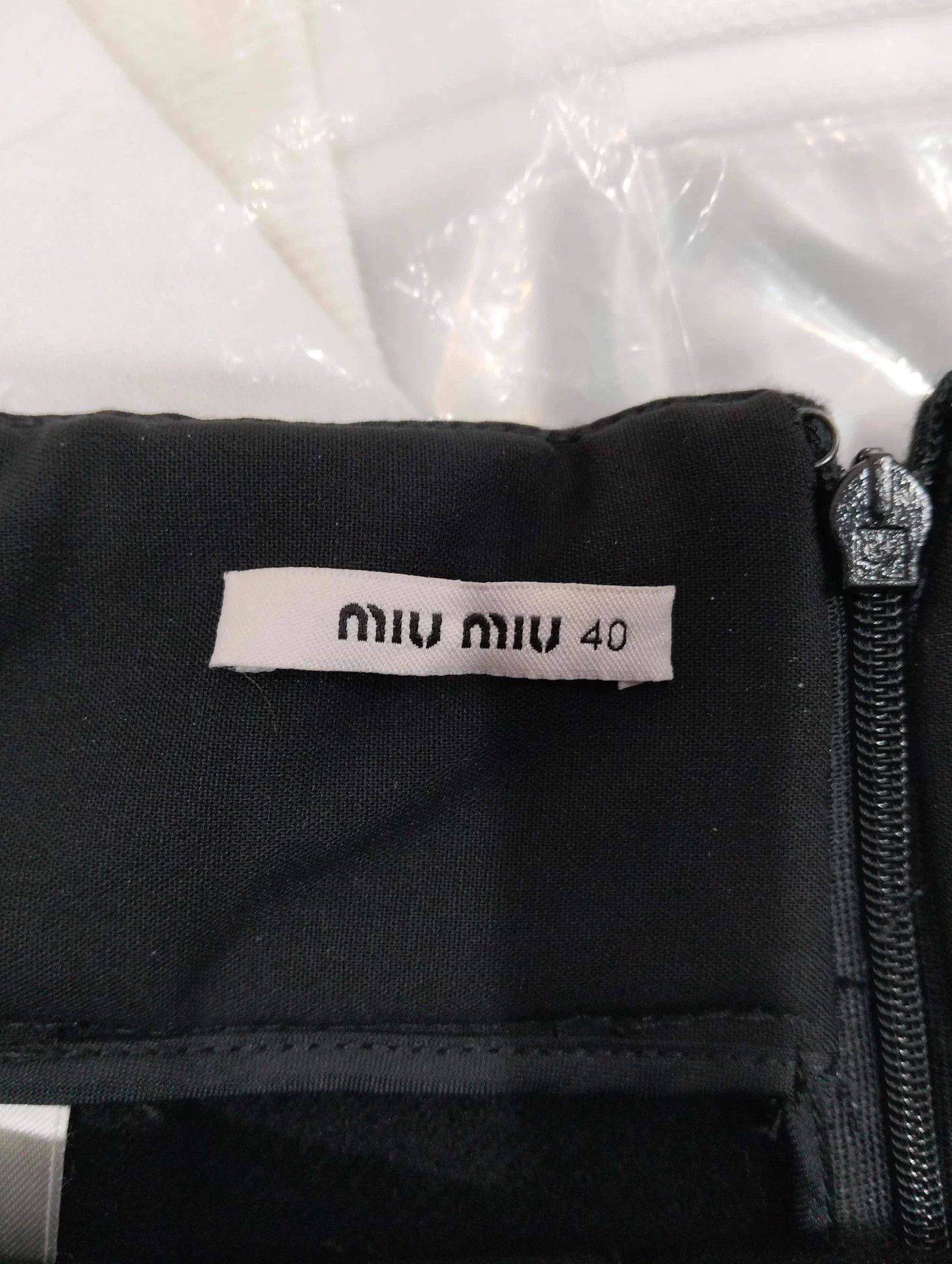 Miu Miu MIU MIU Black Wool Blend Mini Skirt Size 40 Size 27" / US 4 / IT 40 - 4 Thumbnail