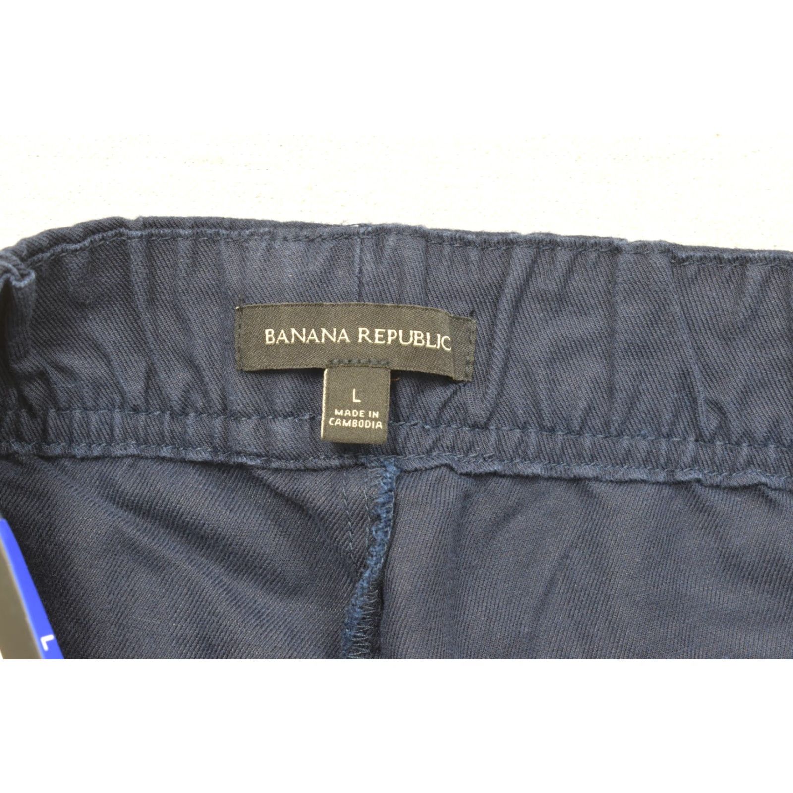 Banana Republic Banana Republic Women Tapered Crop Pant Size L Navy Blue Lyocell Linen Blend NEW Size 36" / US 14 / IT 50 - 6 Thumbnail
