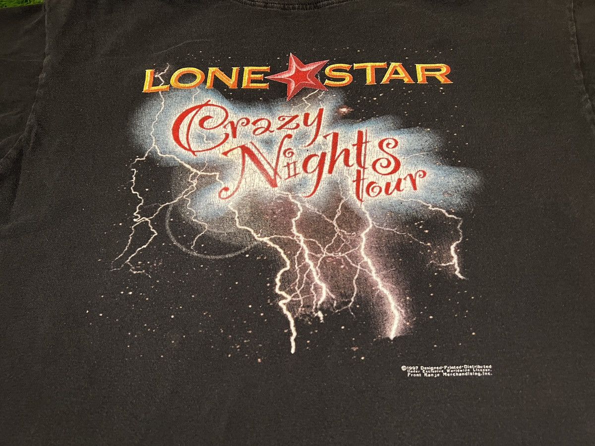 Band Tees Vintage Lone Star Concert T Shirt 1997 Crazy Nights Tour Size US XL / EU 56 / 4 - 7 Thumbnail