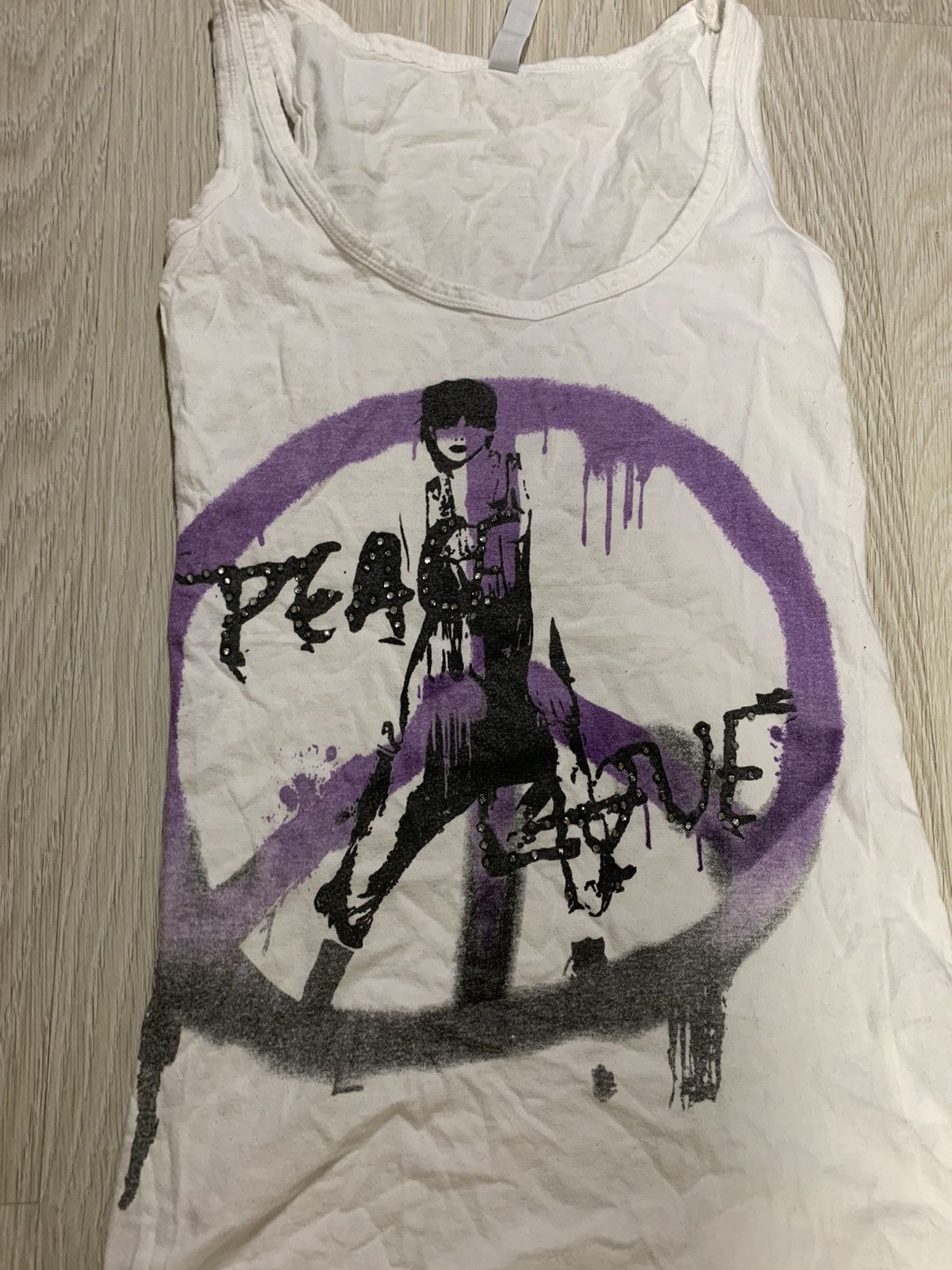 Le Grande Bleu (L.G.B.) × New Rock × Vintage Vintage tank top peace, punk, new rock, vintage, y2k style Size XS / US 0-2 / IT 36-38 - 2 Thumbnail