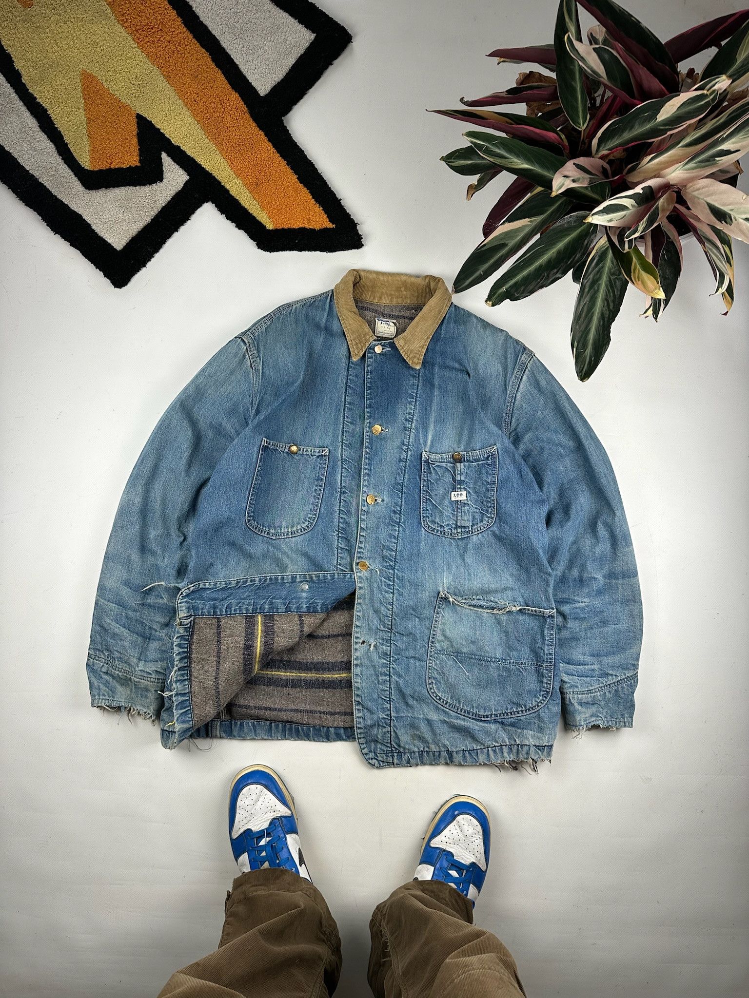 1970 vinatge Lee jacket UNION MADE IN USA distressed