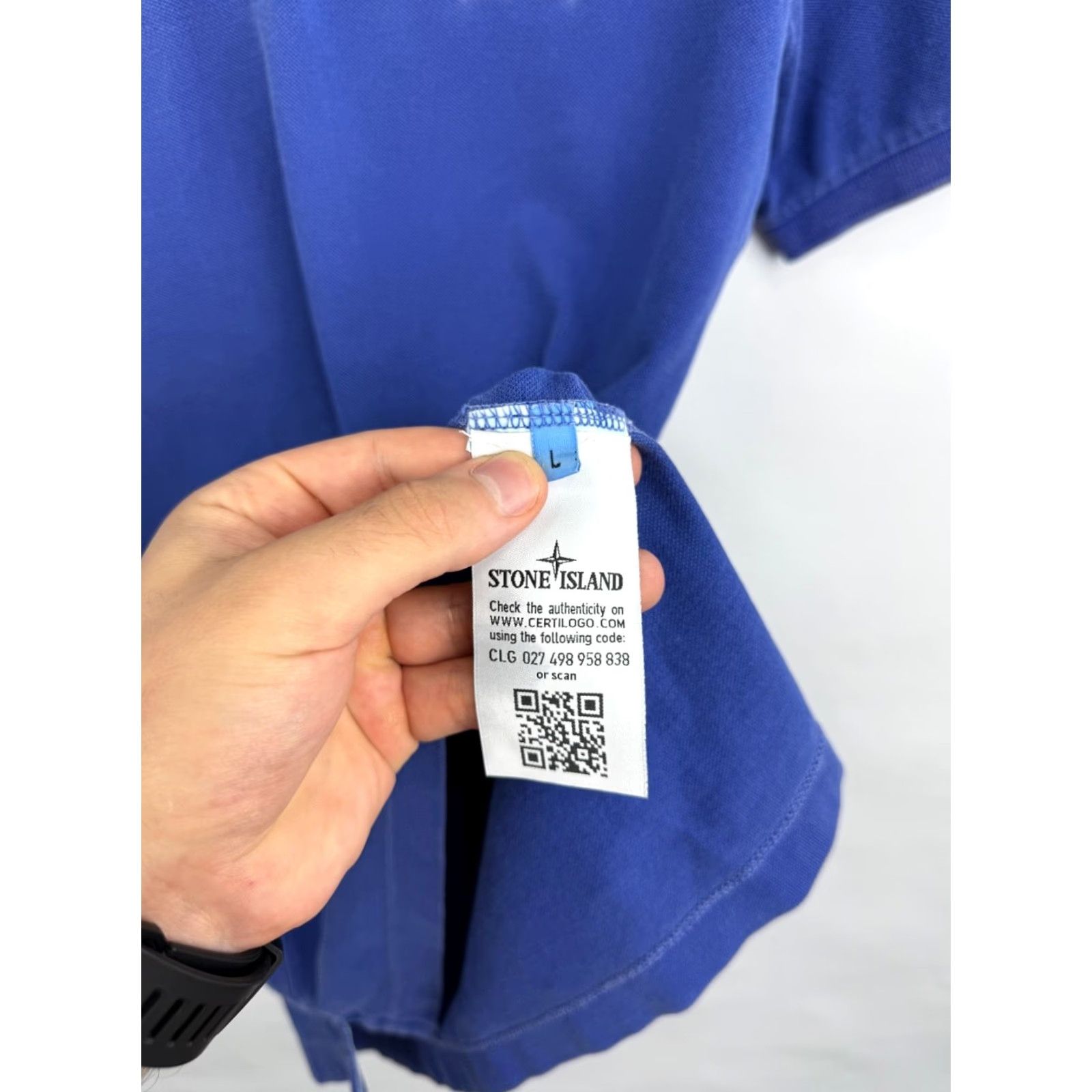 Stone Island Stone Island Patch Program Polo T-Shirt Blue L Mens XS? No—keep to L size; blue Polo T-Shirt Stone Island Patch Program Polo T-Shirt Blue L Mens Size US L / EU 52-54 / 3 - 7 Thumbnail