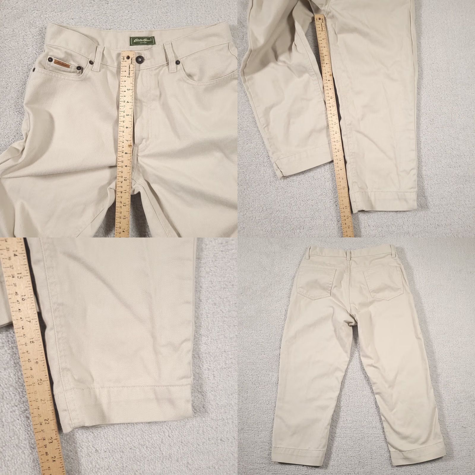 Eddie Bauer VINTAGE Eddie Bauer Capri Pants Women's 10P Petite Cropped Khaki Beige Tapered Inseam 23" Cropped Pockets Casual Mens Womens Girls Size 32" / US 10 / IT 46 - 8 Thumbnail