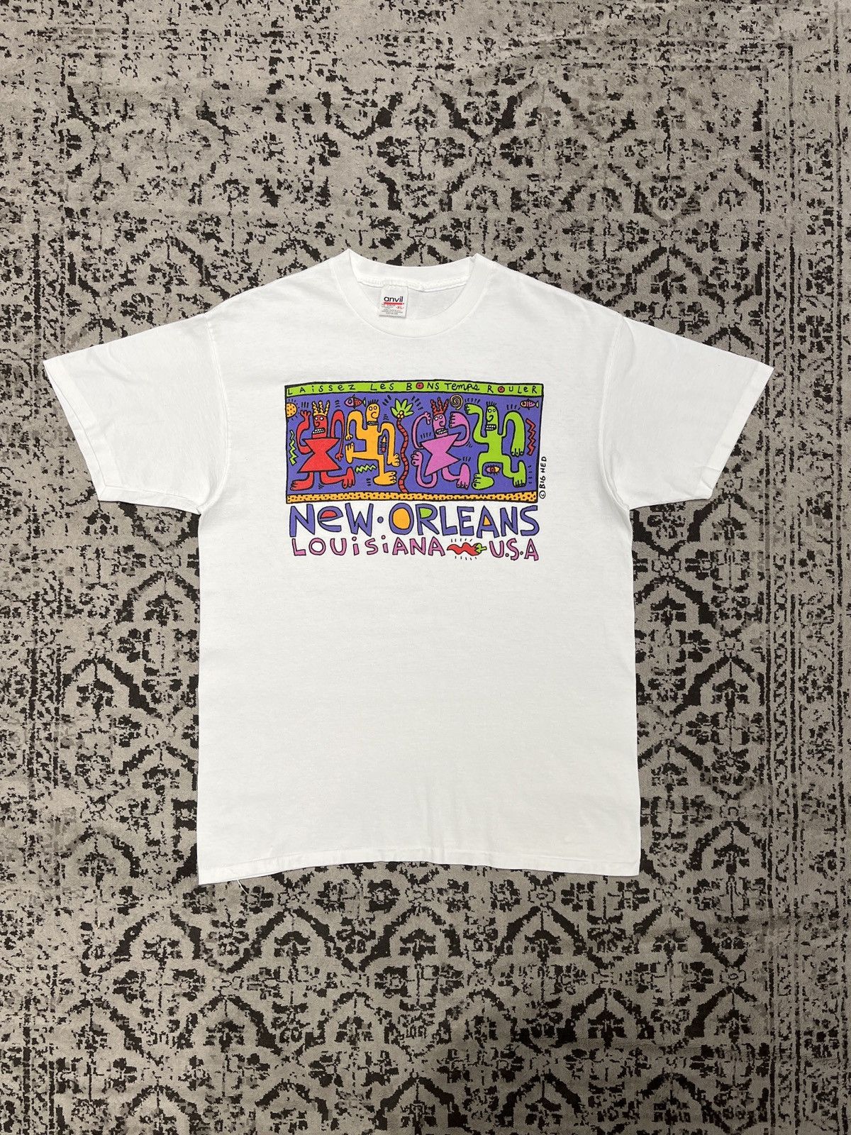 Vintage Vintage 90’s New Orleans Big Head Design Size US XL / EU 56 / 4 - 3 Thumbnail