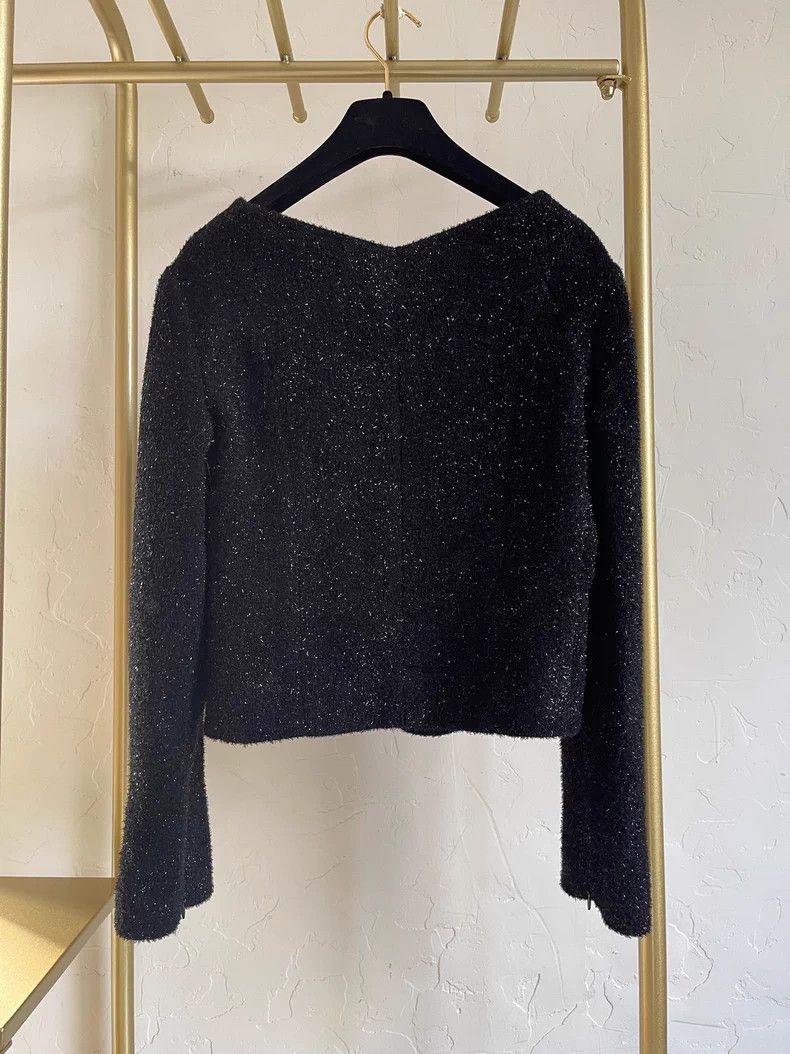 Chanel Chanel Chair series black glitter jacket Size XS / US 0-2 / IT 36-38 - 2 Thumbnail