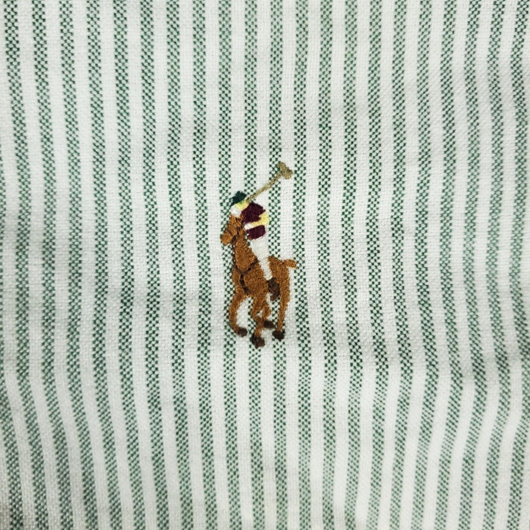 Ralph Lauren Ralph Lauren Green Striped Button-Up Shirt Mens 2XL Long Sleeve Casual Size US XXL / EU 58 / 5 - 3 Thumbnail