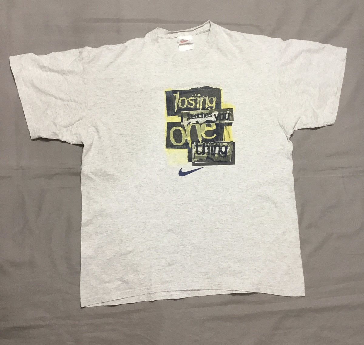 Nike Vintage 90s Nike Shirt Losing Teaches You One Thing It Sucks Size US L / EU 52-54 / 3 - 1 Thumbnail