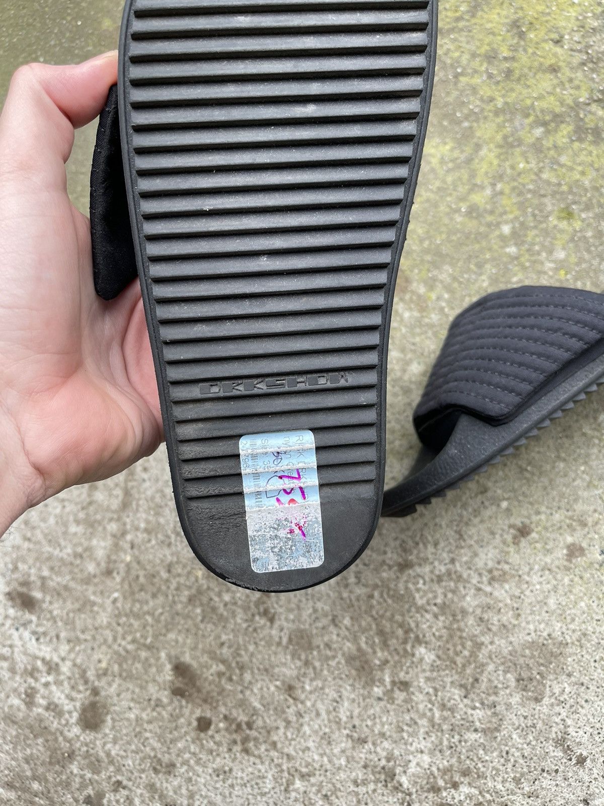 Rick Owens SS21 DRKSHDW COTTON NYLON CREATCH CARGO SLIDES Size US 5 / IT 35 - 3 Thumbnail