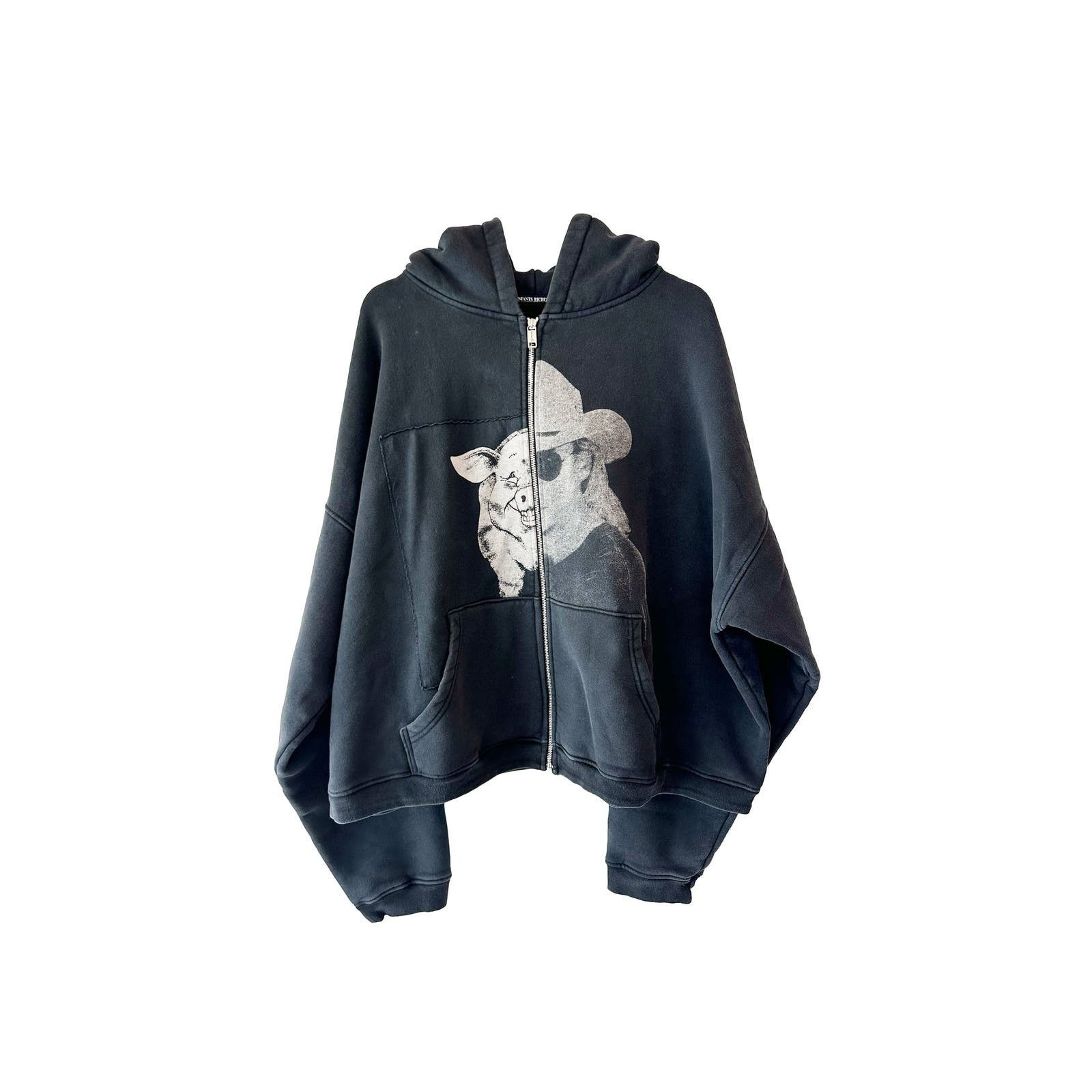 image of Enfants Riches Deprimes Erd Pig Allen Assemblage Zipup in Black, Men's (Size 2XL)
