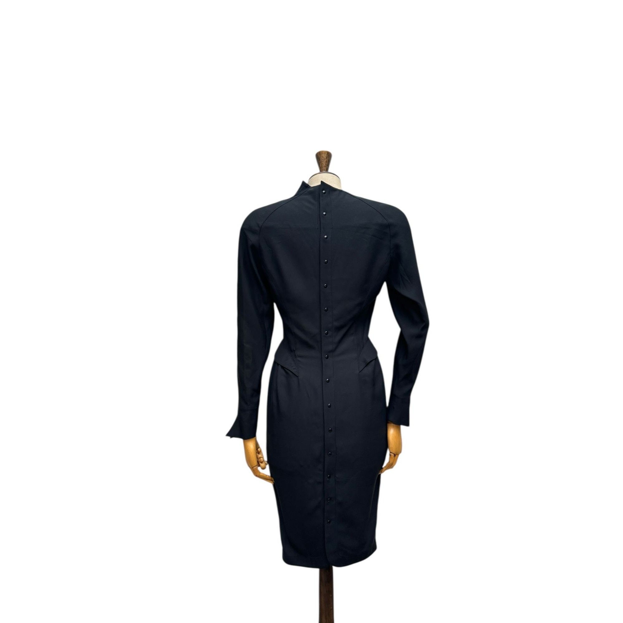 Thierry Mugler SS 1989 Atlantis Black Sculptural Dress Size S / US 4 / IT 40 - 5 Thumbnail