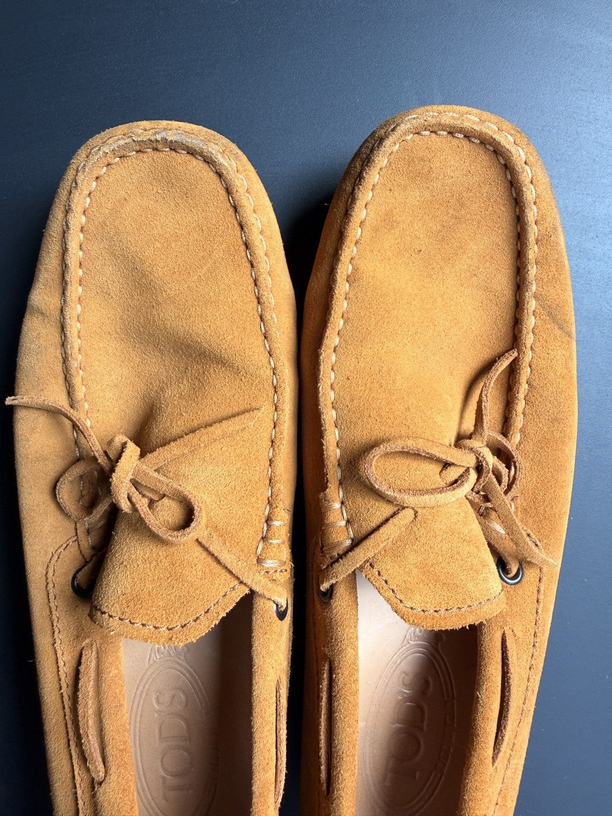 Tod's Tod's Mustard Suede Loafers for Men Size US 8 / EU 41 - 4 Thumbnail