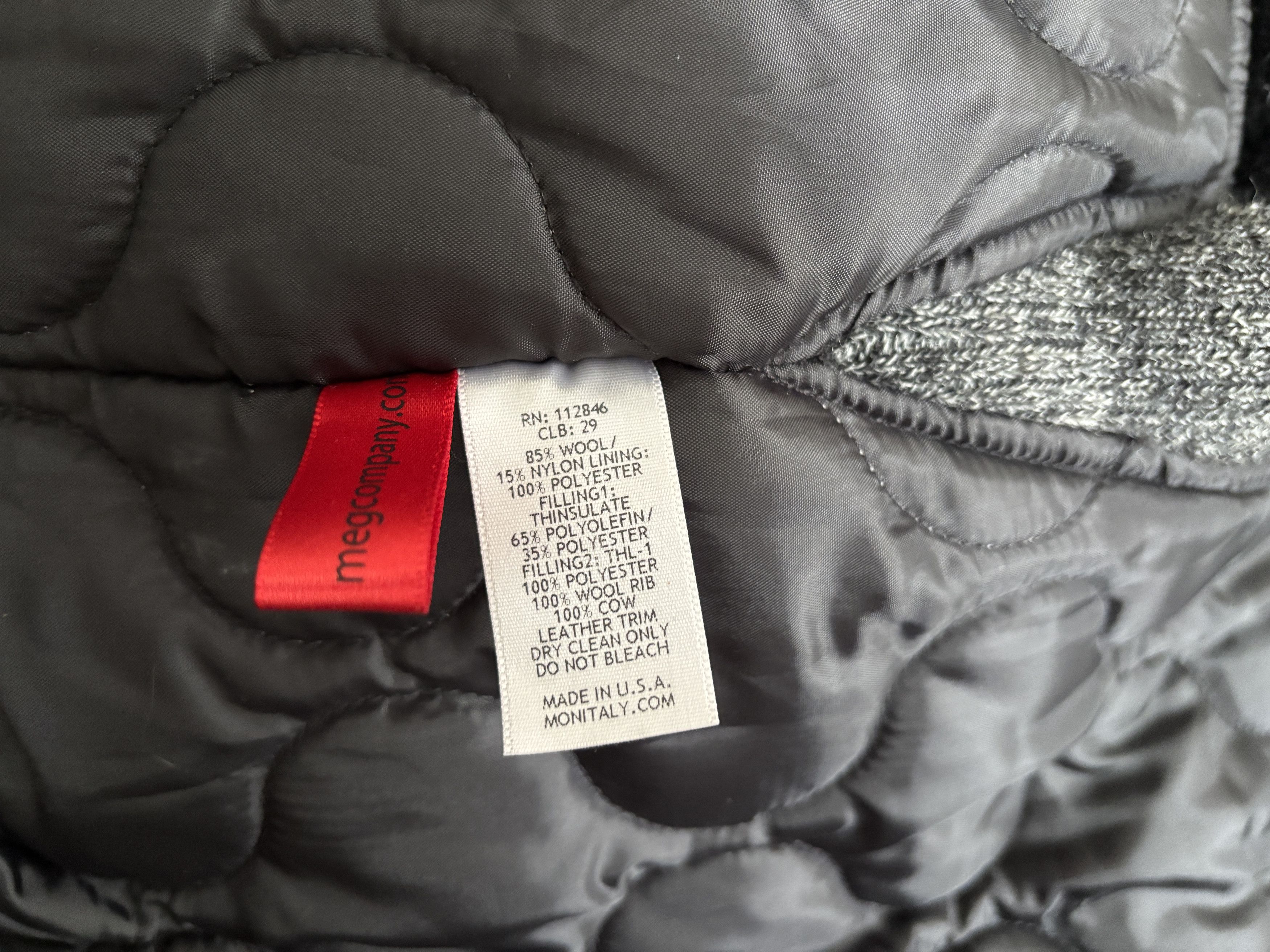 Monitaly $435 Black Grey Patchwork Wool Nylon Quilted Vest - 42 / L Size US L / EU 52-54 / 3 - 9 Thumbnail