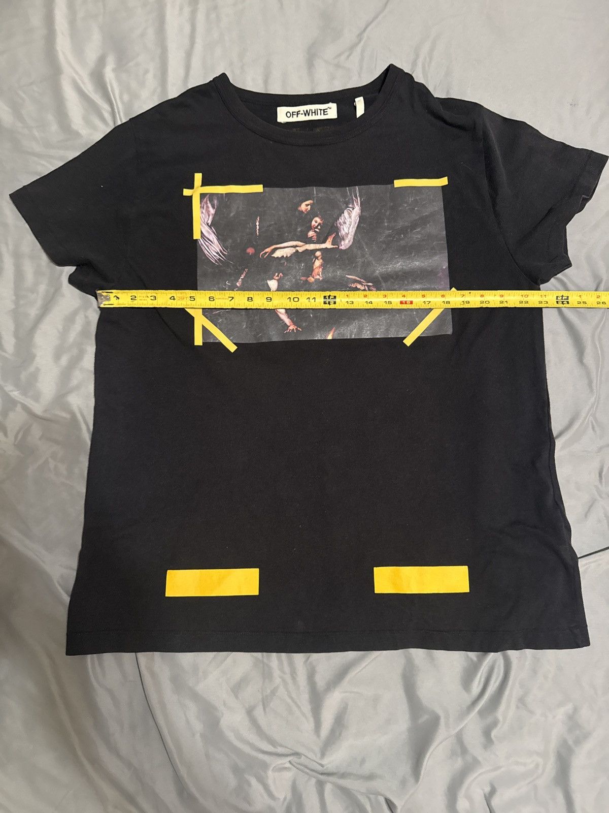 Off-White Offwhite Virgil Abloh Caravaggio T-Shirt Angel Black/Yellow Size US M / EU 48-50 / 2 - 10 Thumbnail