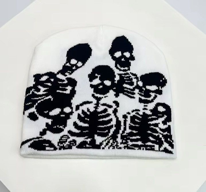 Japanese Brand Hip-hop Skull Pattern Beanie Size ONE SIZE - 3 Thumbnail