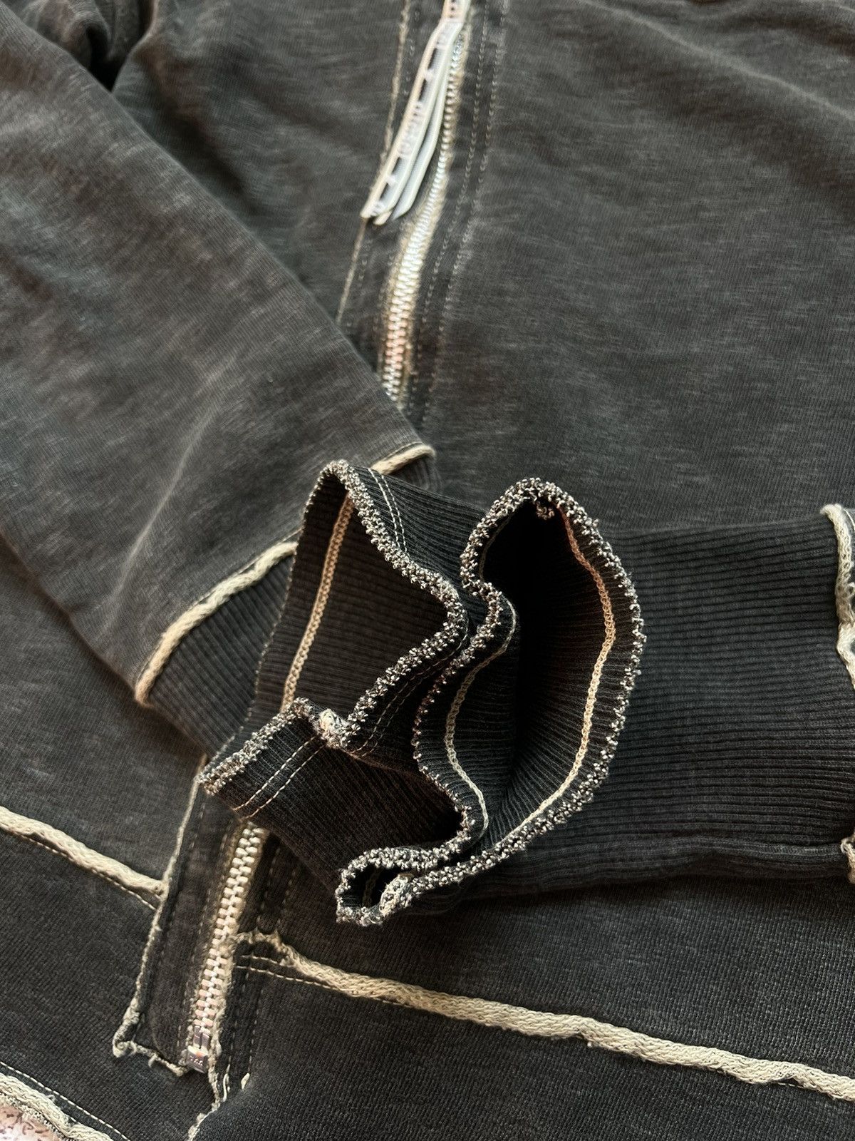 Diesel Archive Distressed Zip Up Top Jumper Y2K Grunge