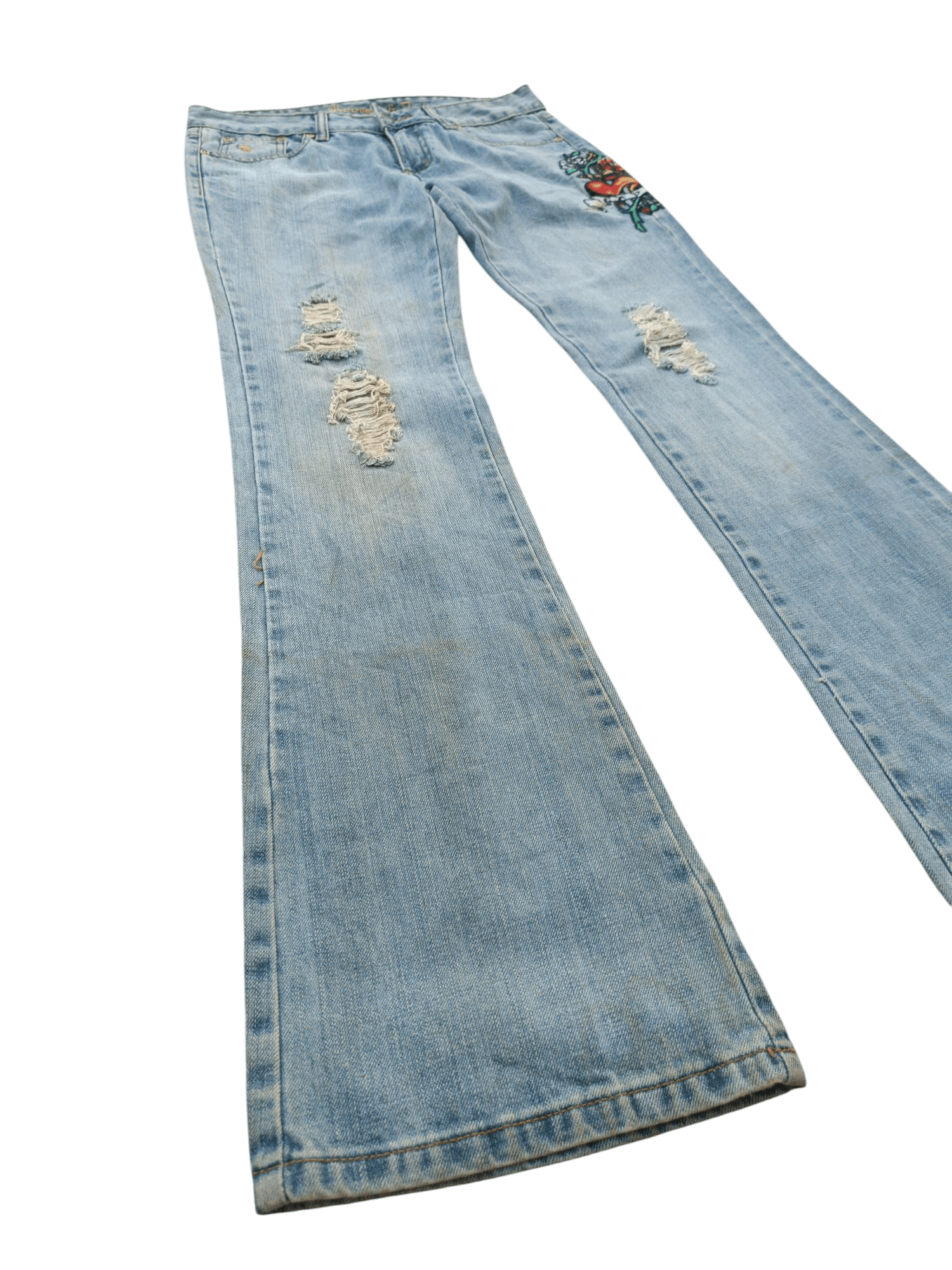 Abercrombie & Fitch FLARED Abercrombie & Fitch Distressed Embroidery Denim E218 Size US 30 / EU 46 - 5 Thumbnail