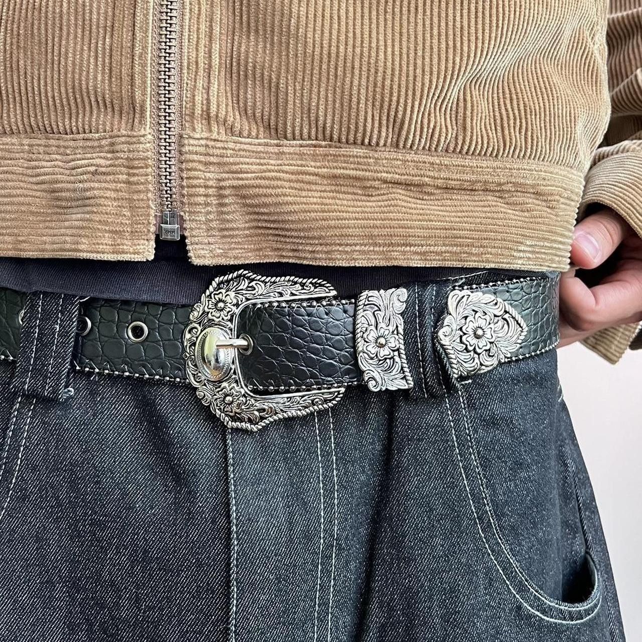 Cowboy Equipment × Vintage vintage style american western silver snakeskin boho belt Size ONE SIZE - 4 Thumbnail