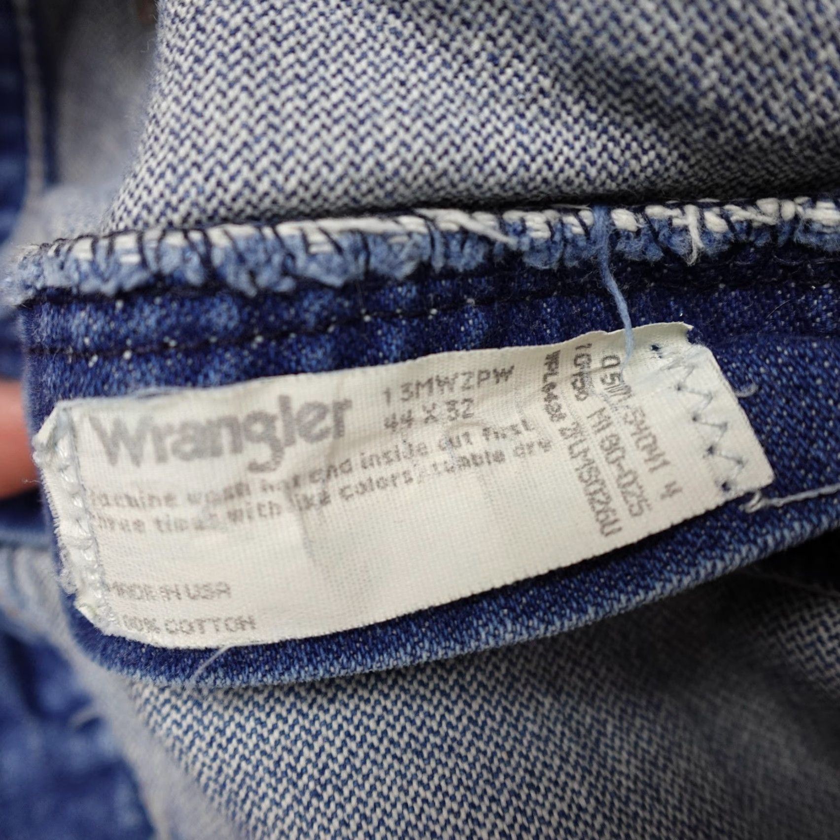 Wrangler Wrangler Jeans Mens 44x32 Blue Cowboy Cut Straight Western Denim 5-Pocket Zip Button Logo Wrangler Cowboy Cut Mens Jeans Size US 40 / EU 56 - 3 Thumbnail