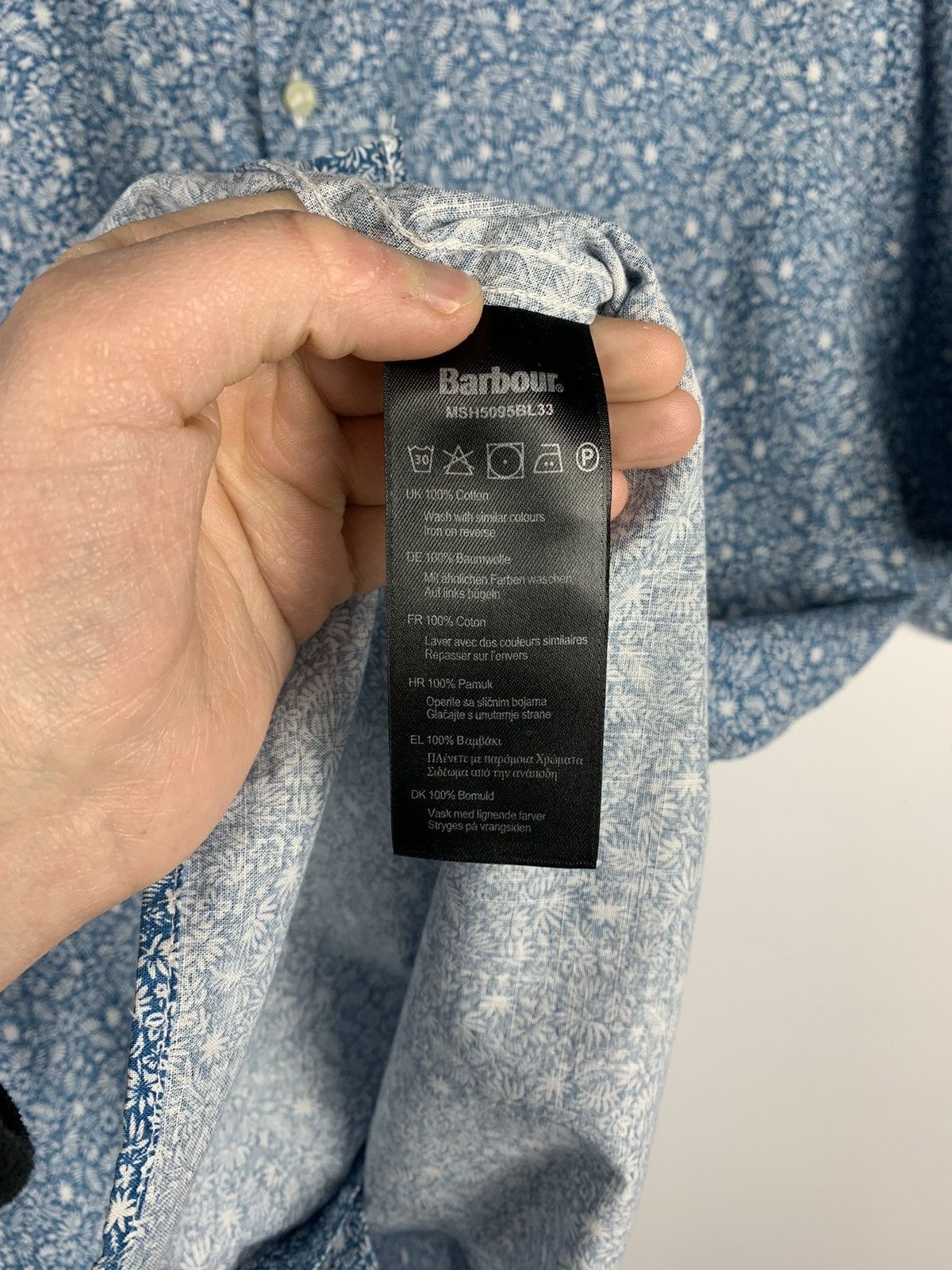 Barbour Barbour Floral Shirt Short Sleeve Size M Regular Fit Blue Size US M / EU 48-50 / 2 - 9 Thumbnail