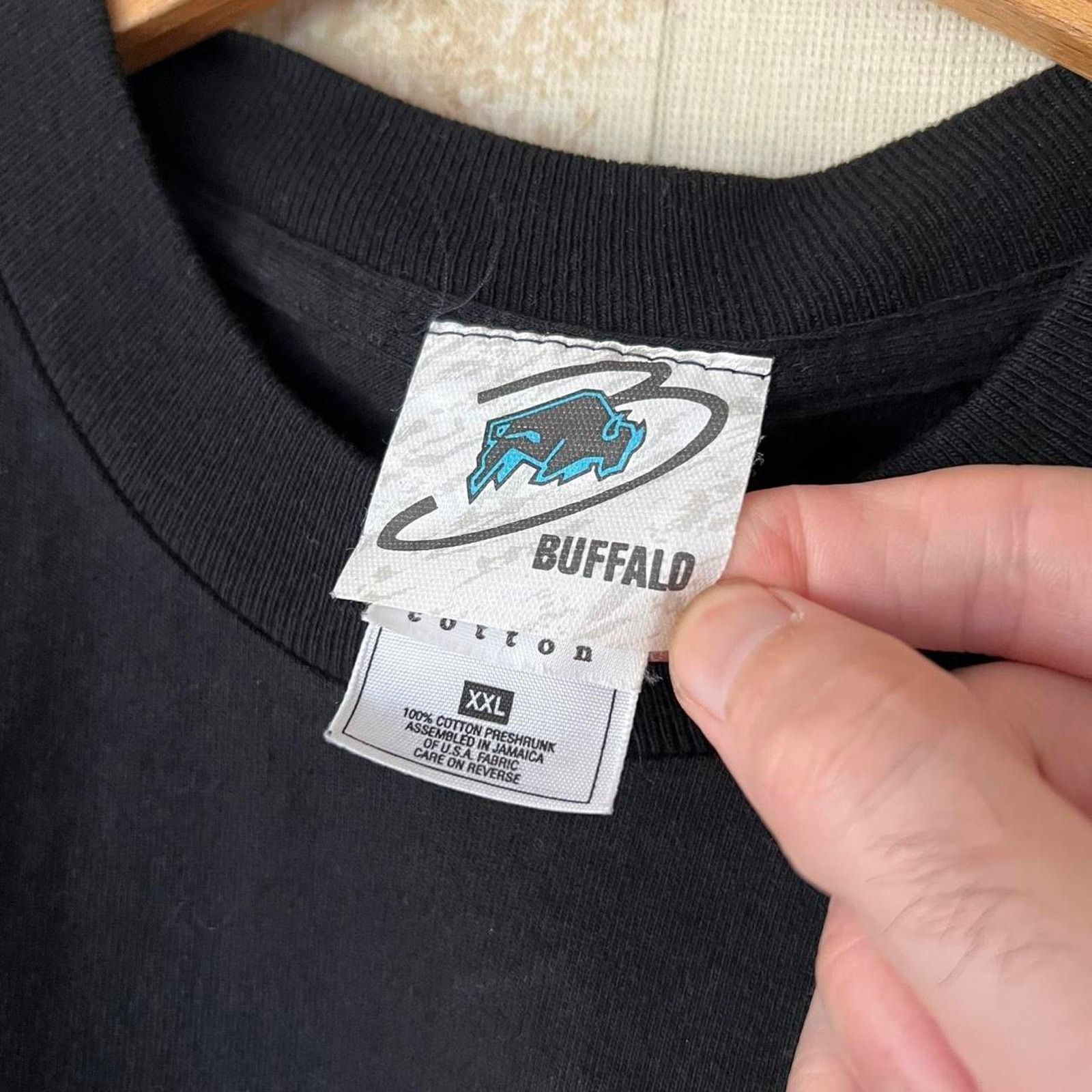 Fruit Of The Loom 1990s Buffalo Stampede Graphic T-Shirt | Nature | Size 2XL Size US XXL / EU 58 / 5 - 5 Thumbnail