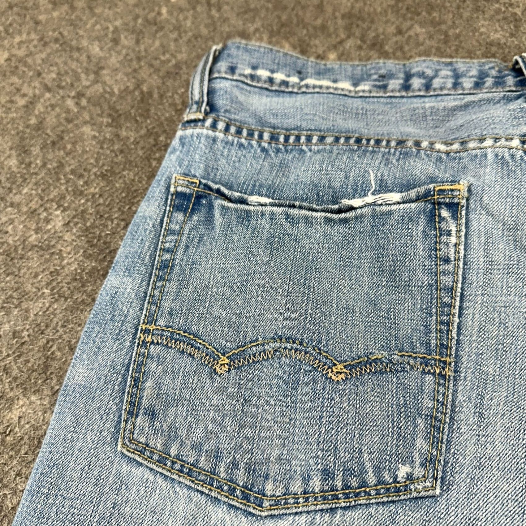American Eagle Outfitters American Eagle Outfitters Jeans Men 32x36 Blue Bootcut Stretch Distressed 5-Pocket Denim Size US 32 / EU 48 - 3 Thumbnail