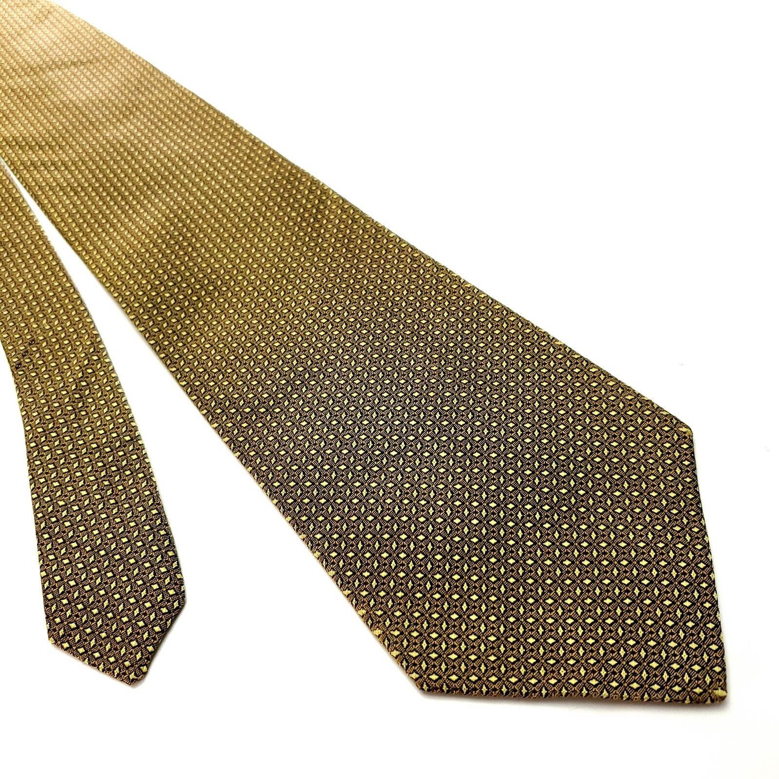 Perry Ellis Perry Ellis Portfolio Beige & Brown Silk Tie Woven Short Wid Size ONE SIZE - 1 Thumbnail