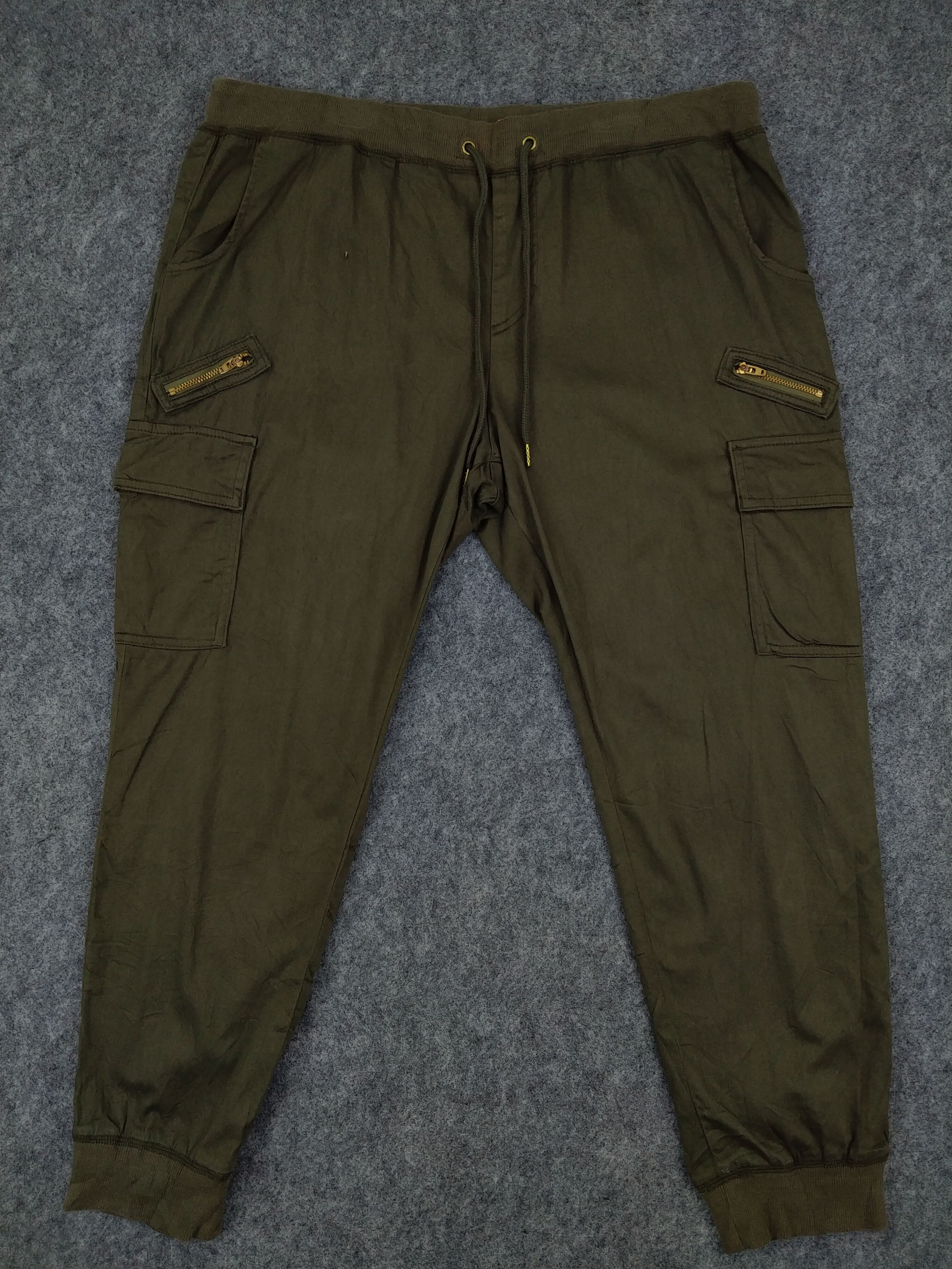 image of Drawstring Waist Cargo Multi 34X25.5 -Cp062 in Olive/Green, Men's