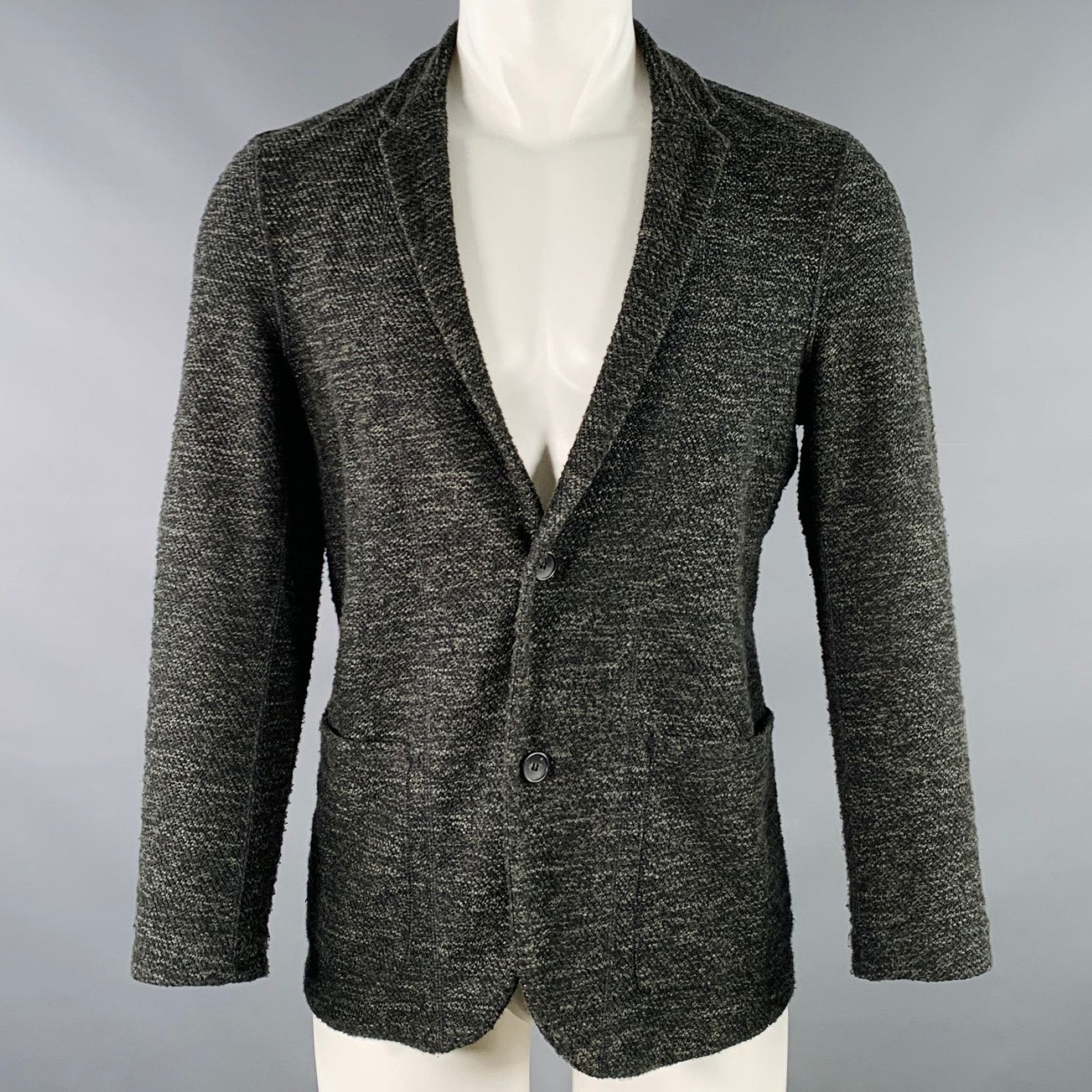 Robert Geller Size S Grey Charcoal Knit Polyester Blend Cardigan Size US S / EU 44-46 / 1 - 1 Thumbnail