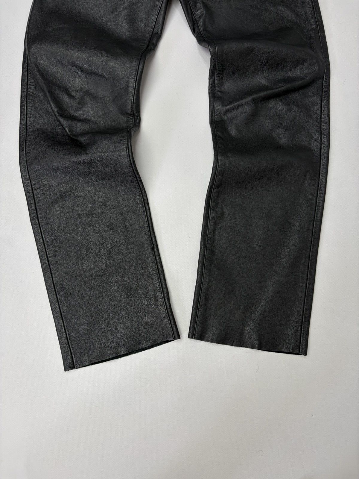 Hedi Slimane 🔥 Vintage Leather Pants 00s Italian Rock Noir Archive Grunge Size US 30 / EU 46 - 10 Thumbnail