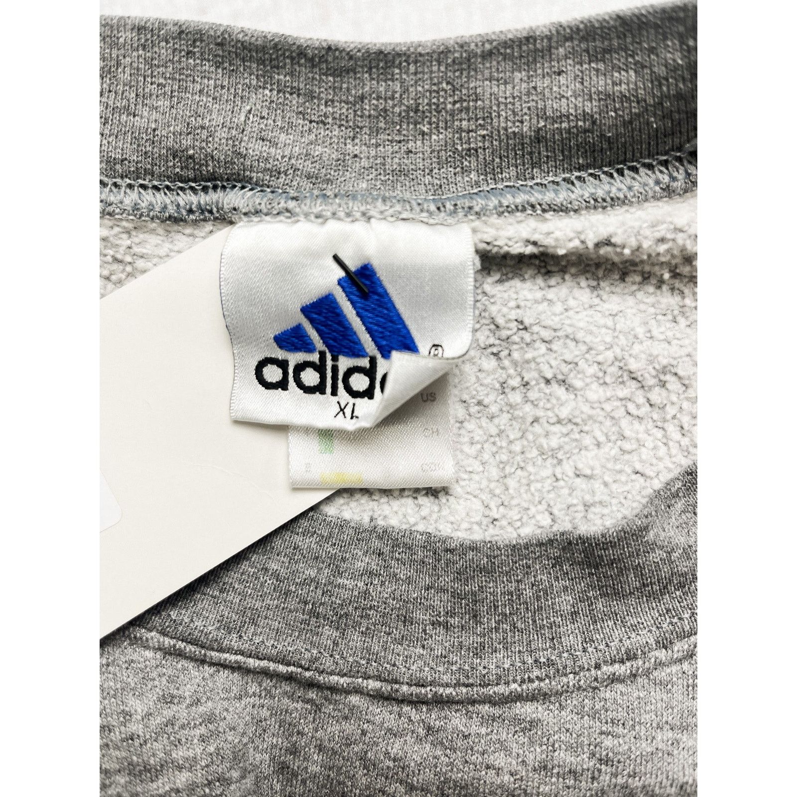 Adidas Vintage 90s Adidas Grey Crewneck Sweatshirt - Men's XL Size US XL / EU 56 / 4 - 3 Thumbnail