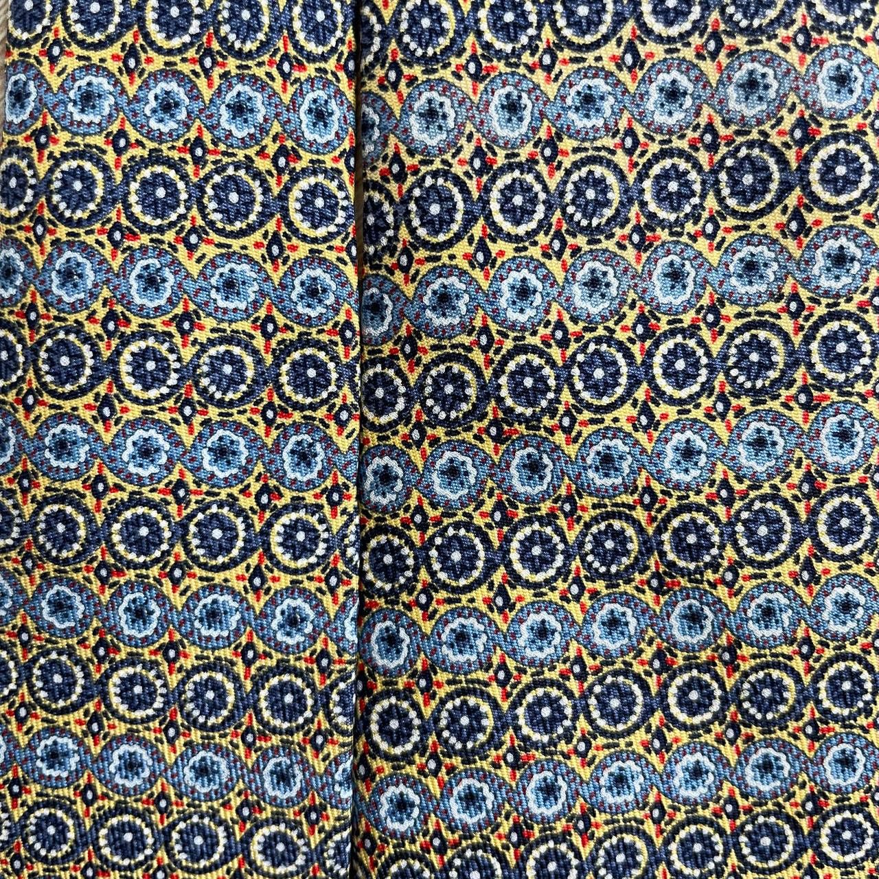 Hermes Hermes Paris Silk Tie 7700 OA Geometry Yellow Size ONE SIZE - 1 Thumbnail