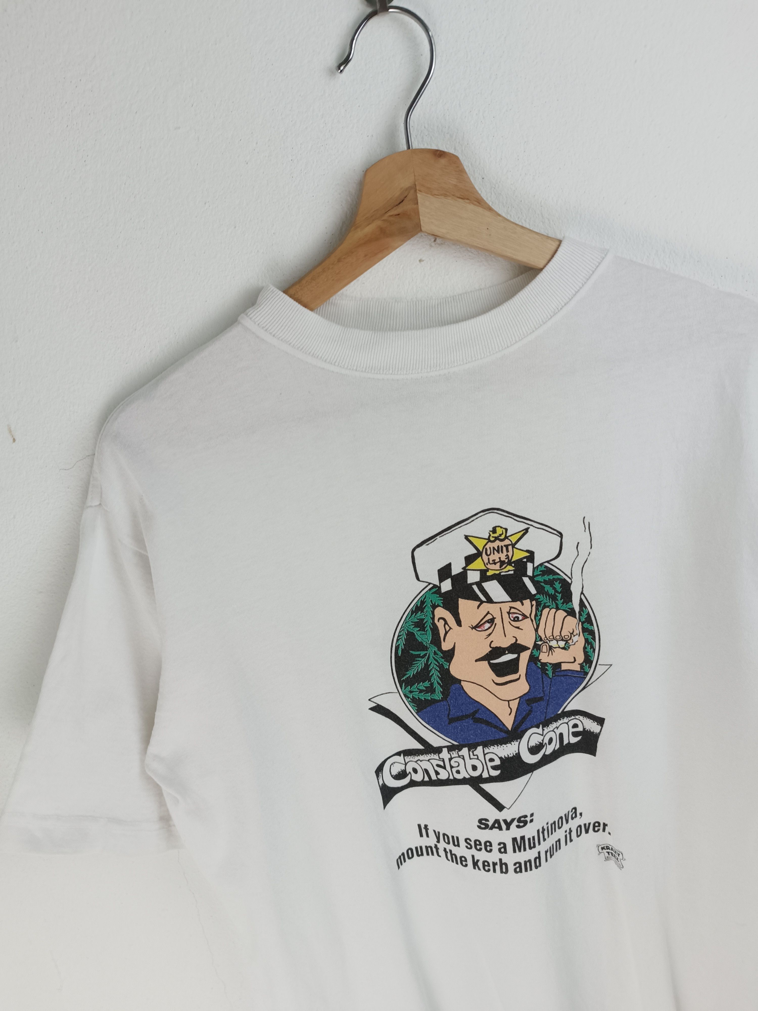 Vintage VINTAGE CONSTABLE CONE HIGH 420 MARIJUANA ADULT HUMOR TEE Size US L / EU 52-54 / 3 - 4 Thumbnail