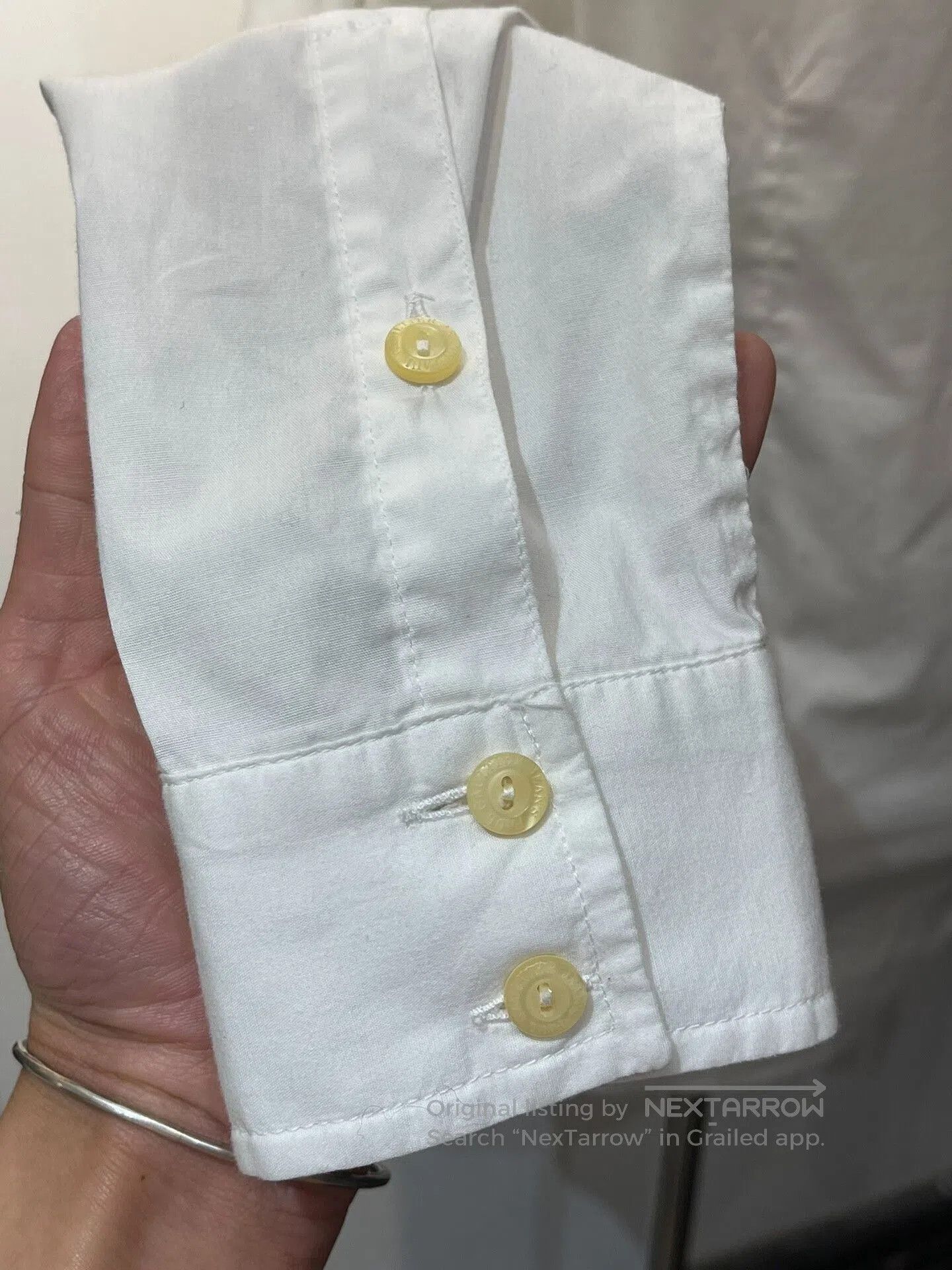 Jean Paul Gaultier Jean Paul Gaultier Military Style White Shirt. Size US L / EU 52-54 / 3 - 7 Thumbnail