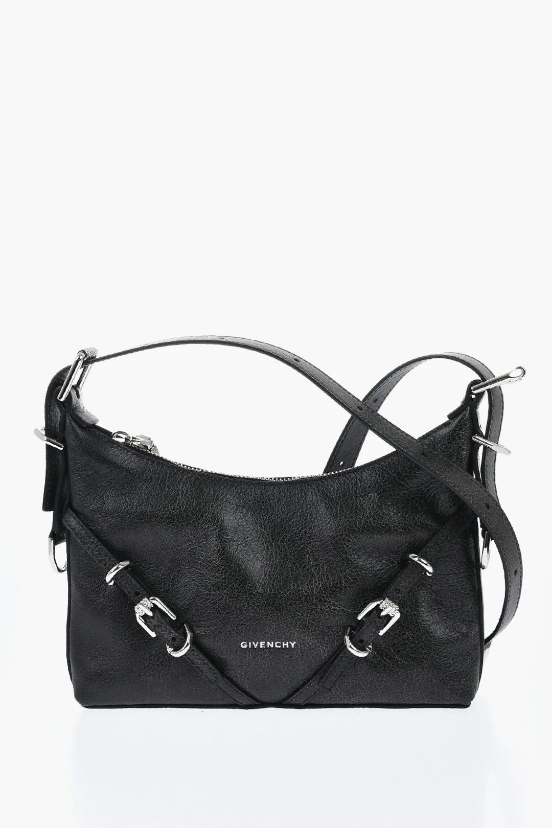 Givenchy og1mm0326 Size: OS / Hammered Leather Hobo Bag in Grey Size ONE SIZE - 1 Thumbnail