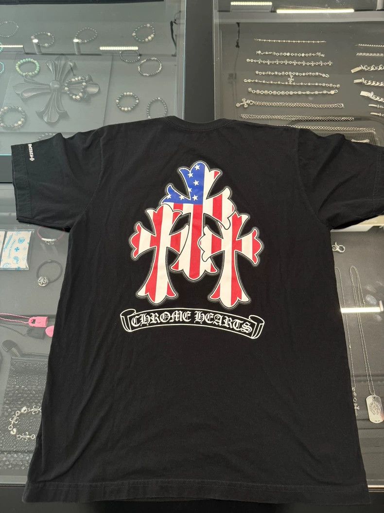 Chrome Hearts Chrome Hearts Black Graphic Short Sleeve Tee-yf Size US L / EU 52-54 / 3 - 1 Thumbnail