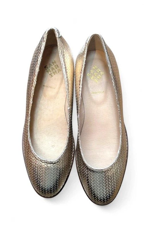 Other San Marina Manama Gold Leather Platform EU36 Size US 6 / IT 36 - 1 Thumbnail