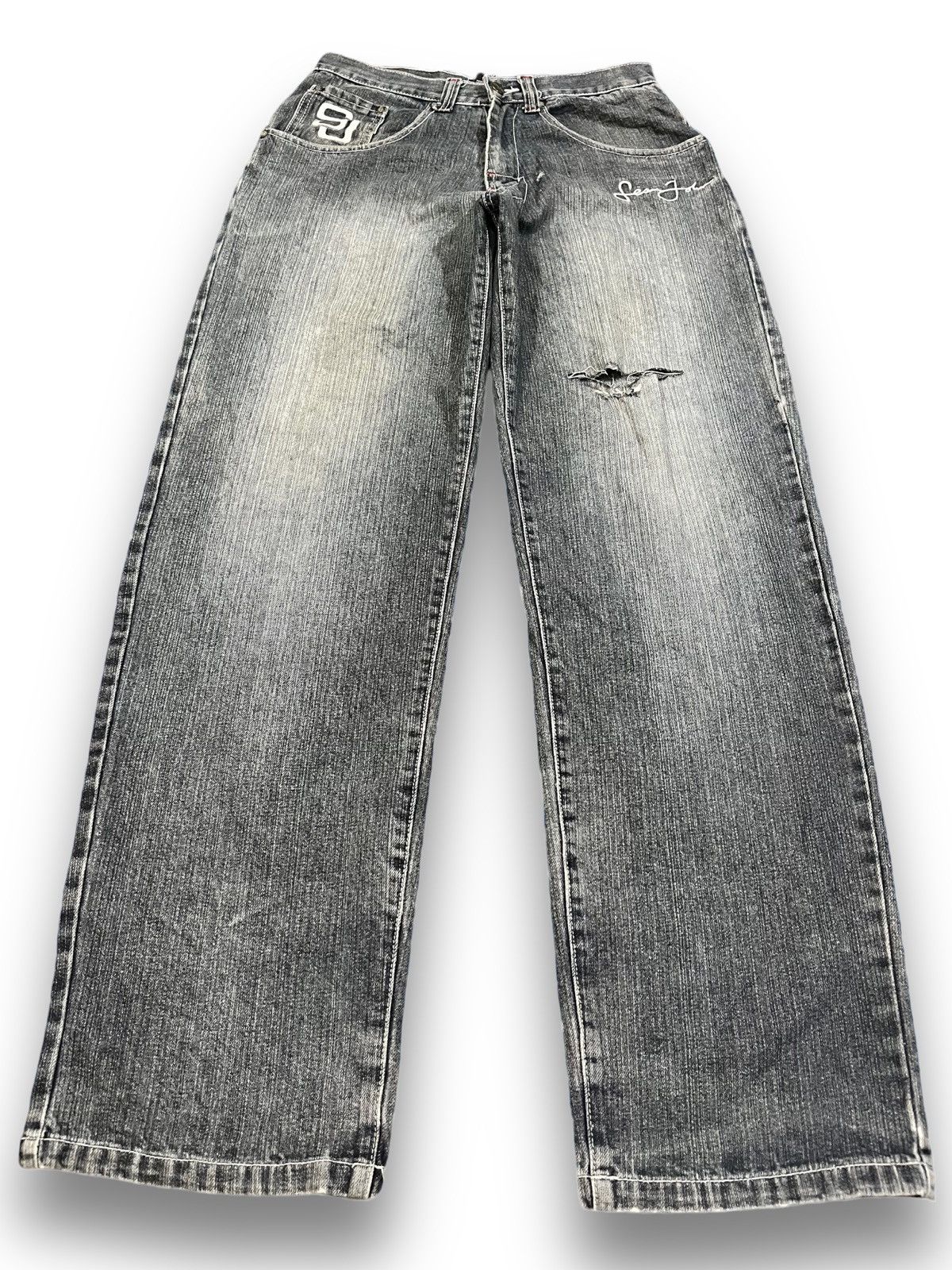 Sean John Vintage Sean John Baggy Embroiddery Denim Size US 31 - 1 Thumbnail