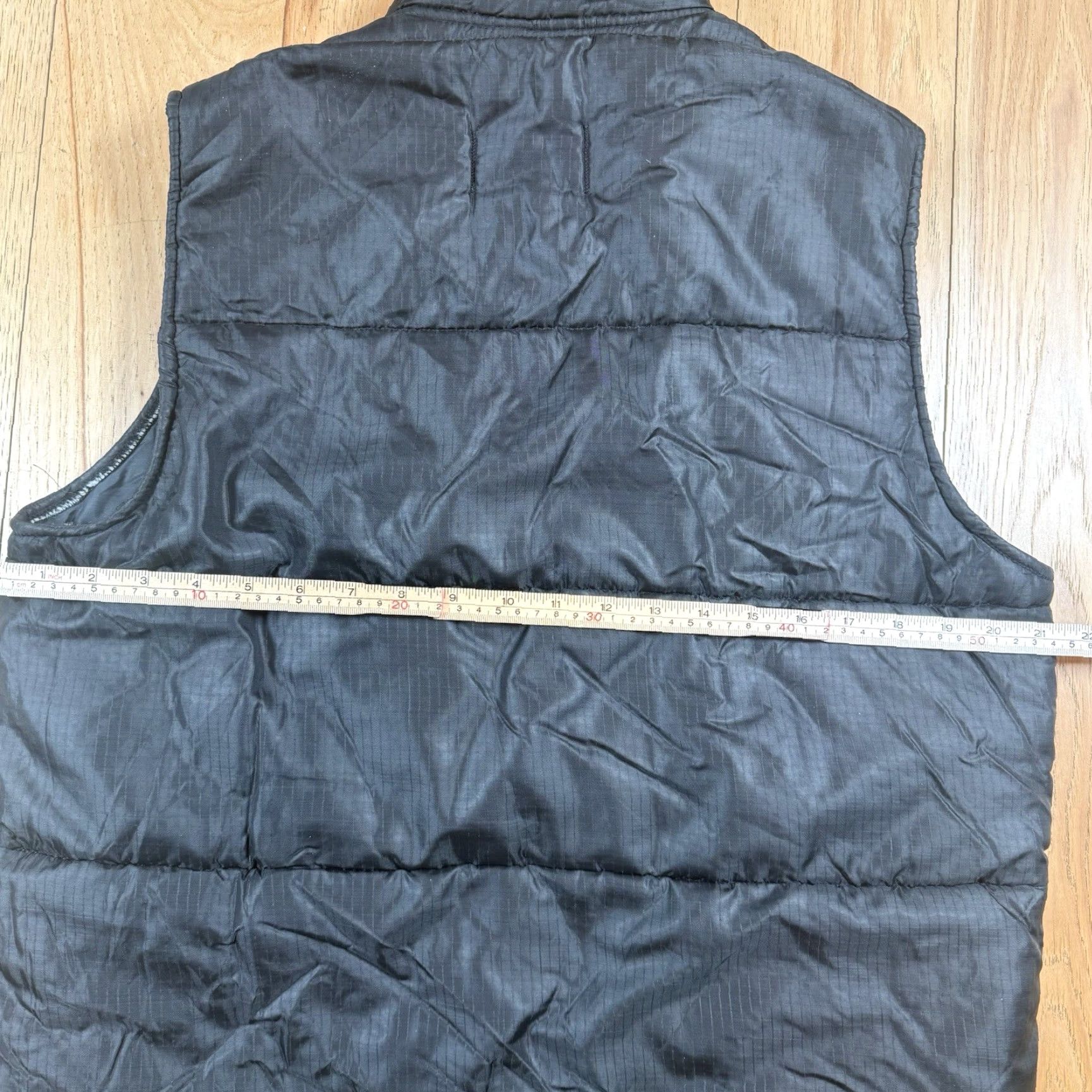 CLOSED VTG Bombardier Puffer Vest Mens Large Black Button Close Orange Stripe USA Made Vest Mens Large Black USA Striped Nylon Puffer Jacket Size US L / EU 52-54 / 3 - 6 Thumbnail