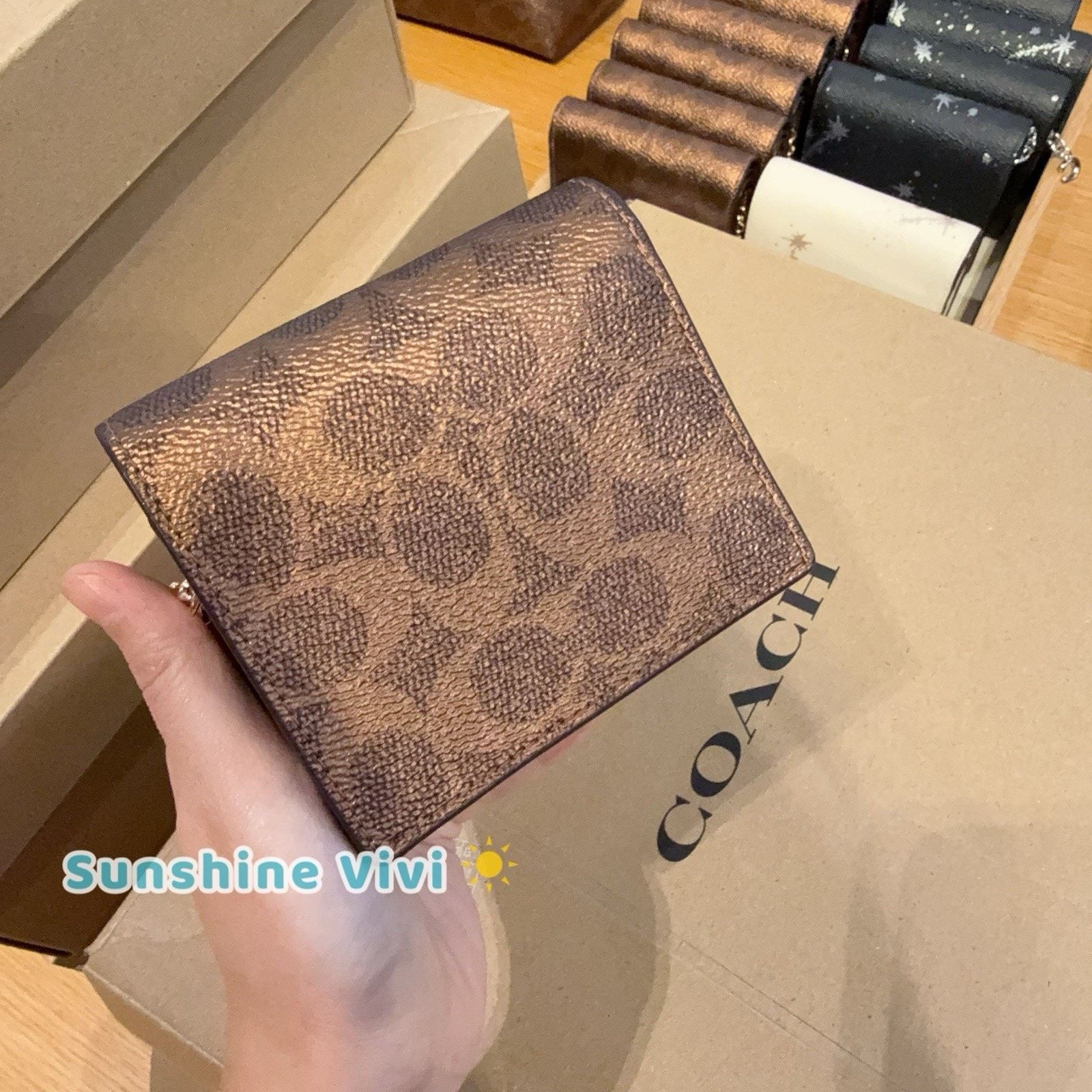 Coach NWT Coach Snap WalletIn Signature Canvas CCL96 BROWN/COPPER Size ONE SIZE - 2 Thumbnail