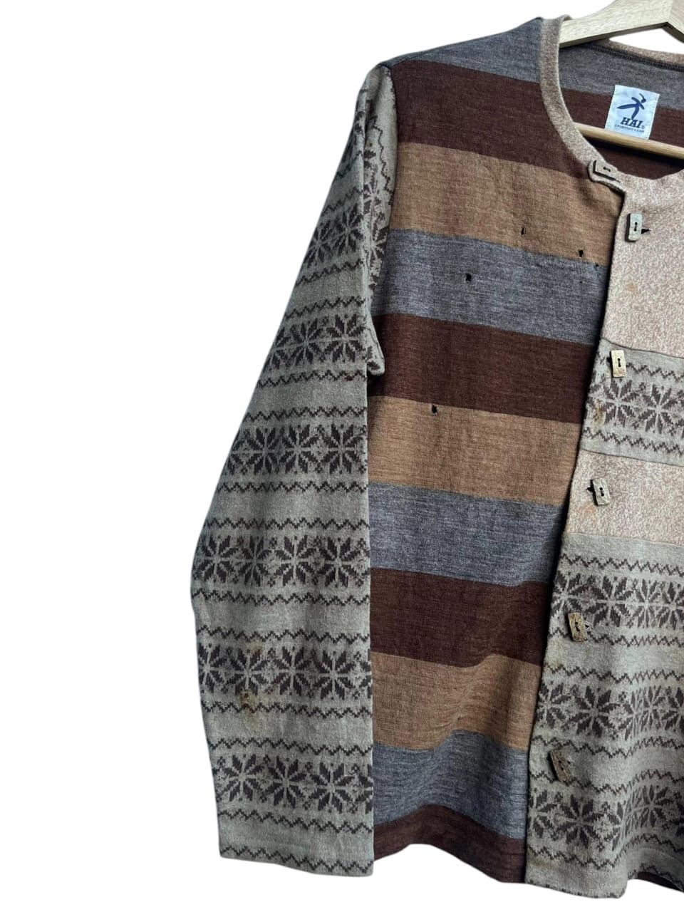 Hai Sporting Gear 80s Hai Sporting Gear Issey Miyake Wool Cardigan Size M / US 6-8 / IT 42-44 - 9 Thumbnail