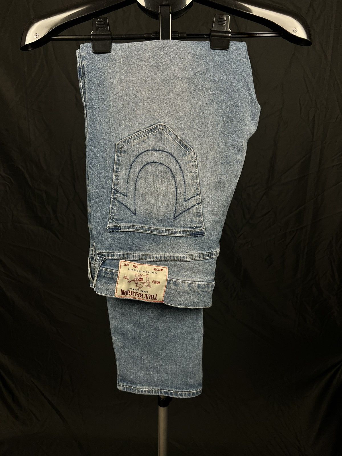 True Religion True Religion Men W34 Geno Relaxed Slim Y2K Light Wash Jeans Size US 34 / EU 50 - 4 Thumbnail