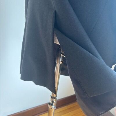 Hickey Freeman Hickey Freeman Loro Piana Wool Charcoal Gray Blazer Suit Jac Size 46R - 6 Thumbnail