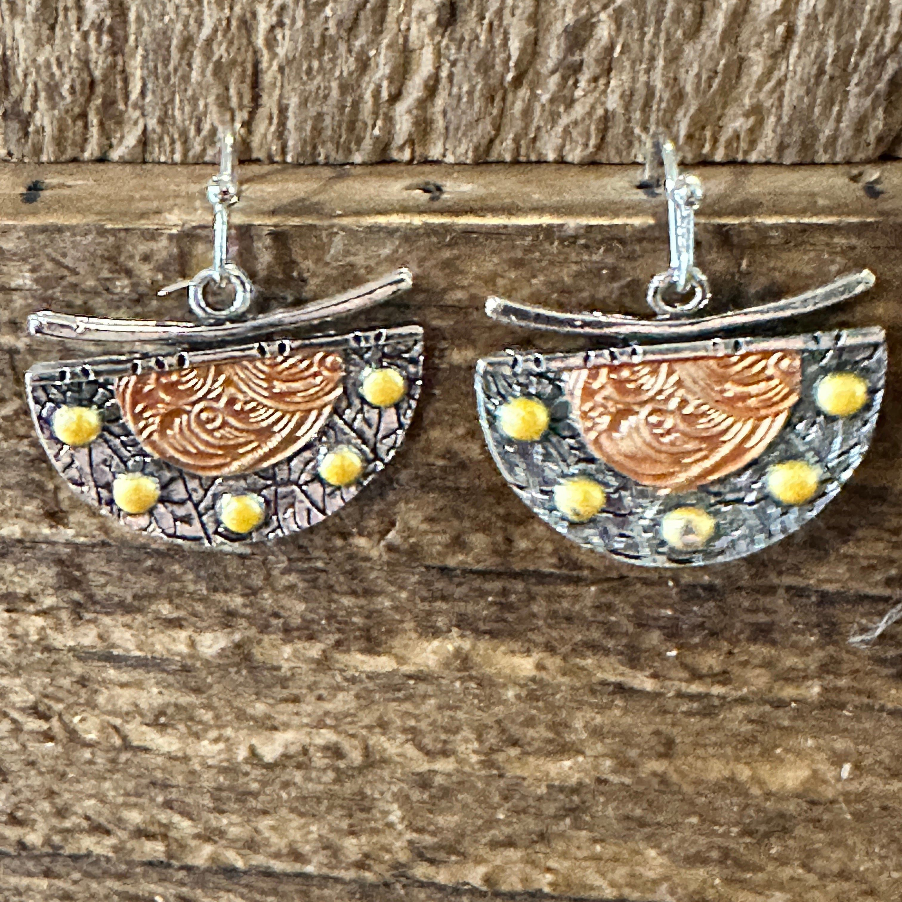 Other Handcrafted Bohemian Chic Copper Dangle Earring, Retro Ethni Size ONE SIZE - 3 Thumbnail