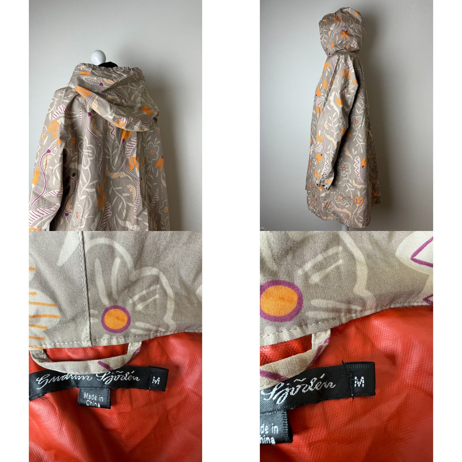 Vintage Gudrun Sjoden Jacket Coat Womens M Brown Cotton Coat Jacket Size M / US 6-8 / IT 42-44 - 8 Thumbnail