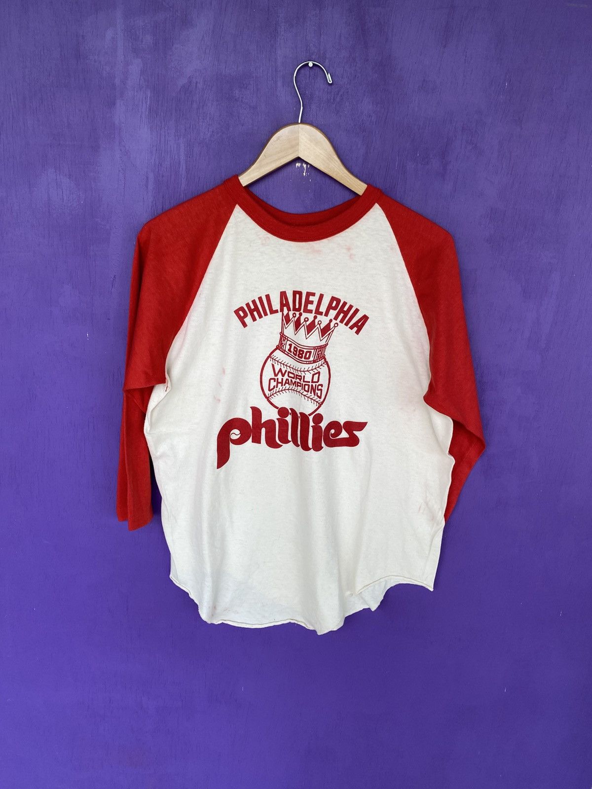 MLB Vintage 1980 Philadelphia phillies word champs raglan Size US L / EU 52-54 / 3 - 1 Thumbnail