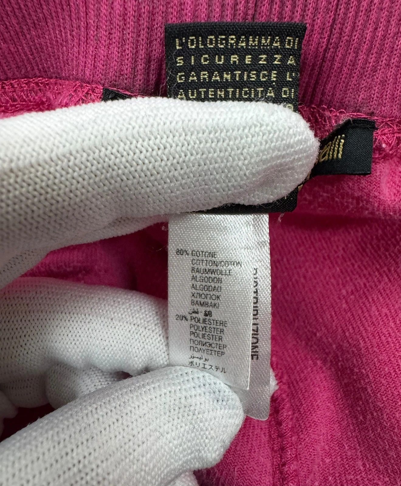 Just Cavalli Just Cavalli Pink Velour Pants size L Size 30" / US 8 / IT 44 - 14 Thumbnail