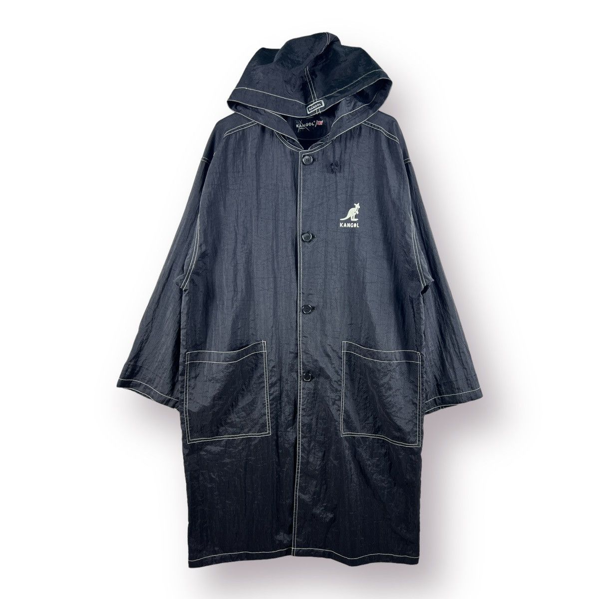 Kangol 🔥 Streetwear 🔥 Kangol black polyester long Rain Coat Size US L / EU 52-54 / 3 - 1 Thumbnail