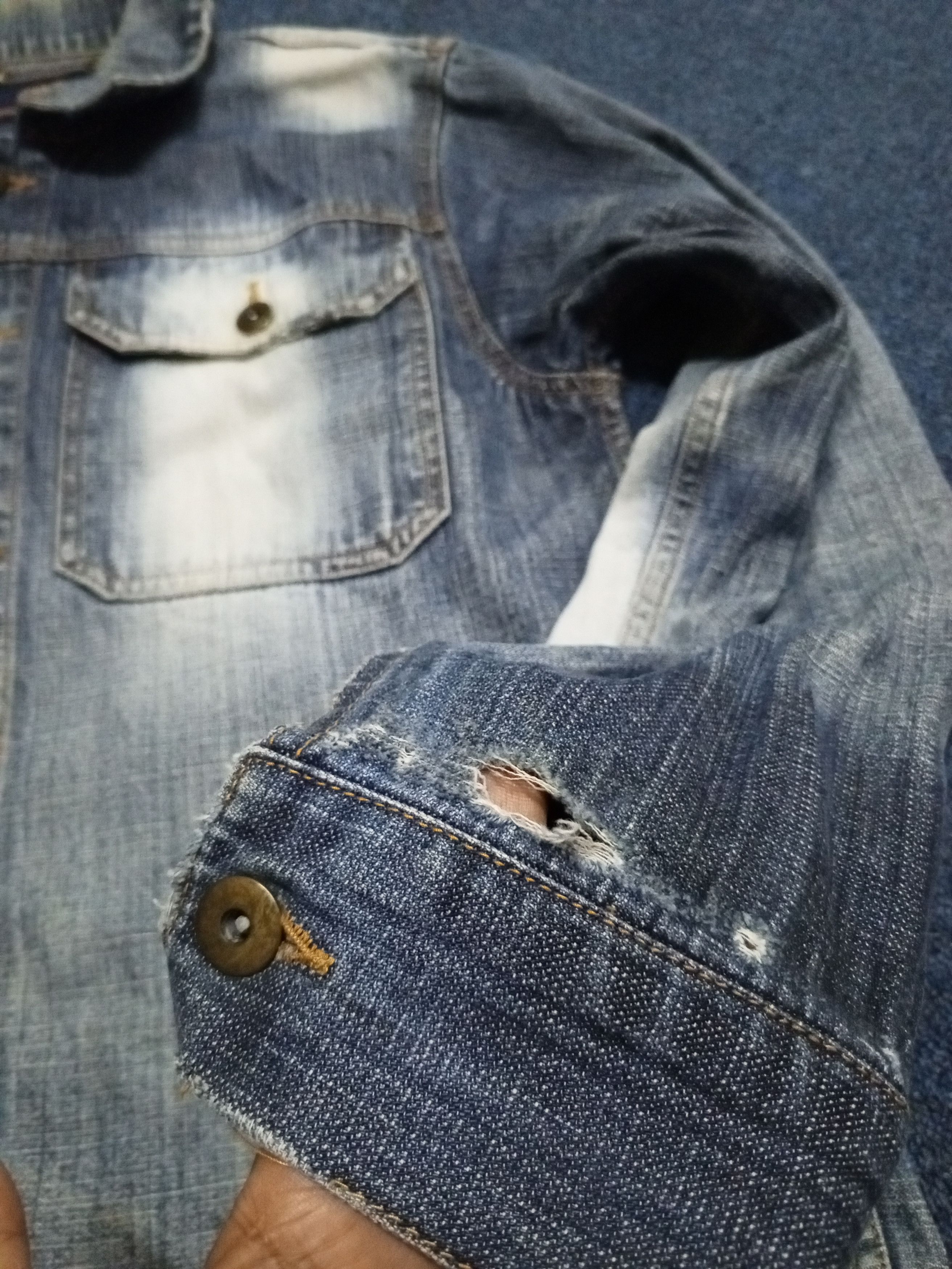 Japanese Brand JEANING GARAGE DENIM JACKET RARE Size US L / EU 52-54 / 3 - 11 Thumbnail