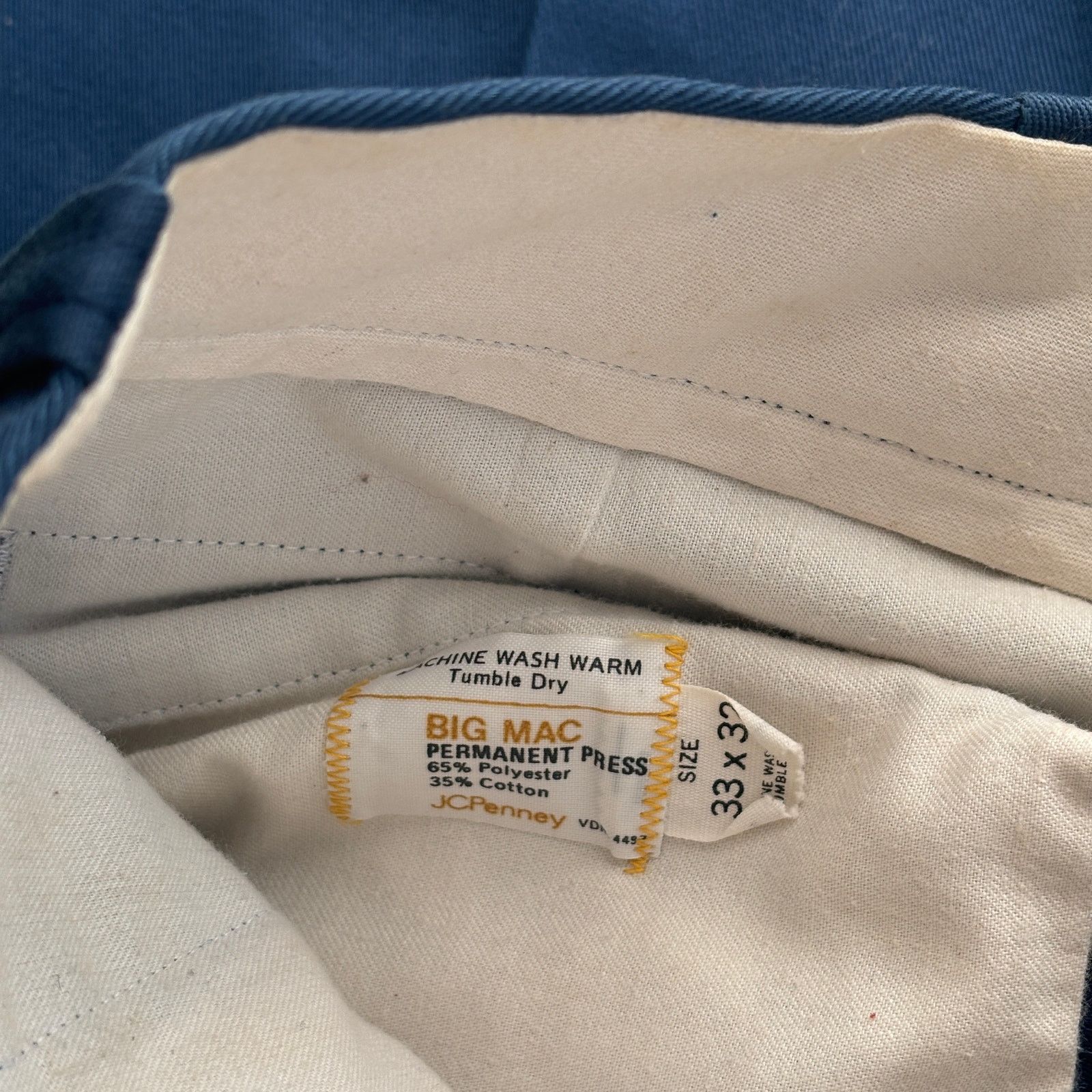 Vintage Vintage 60s 70s Big Mac pleated blue trousers size 32x31 Size US 32 / EU 48 - 3 Thumbnail