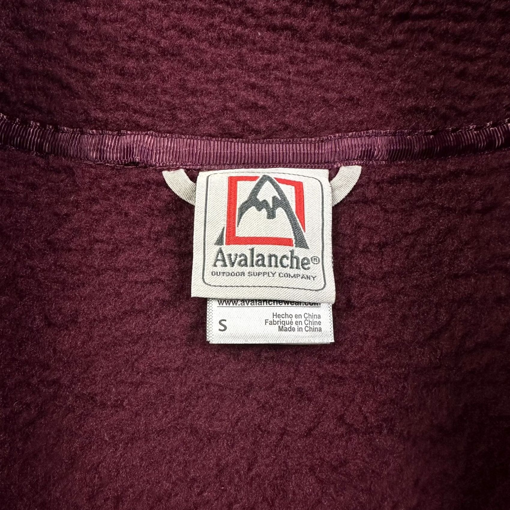 Avalanche VINTAGE Avalanche Fleece Jacket Women’s S 1/4 Zip Pullover With Pockets Purple/Burgundy Logo C Fleece Jacket Womens Size S / US 4 / IT 40 - 2 Thumbnail